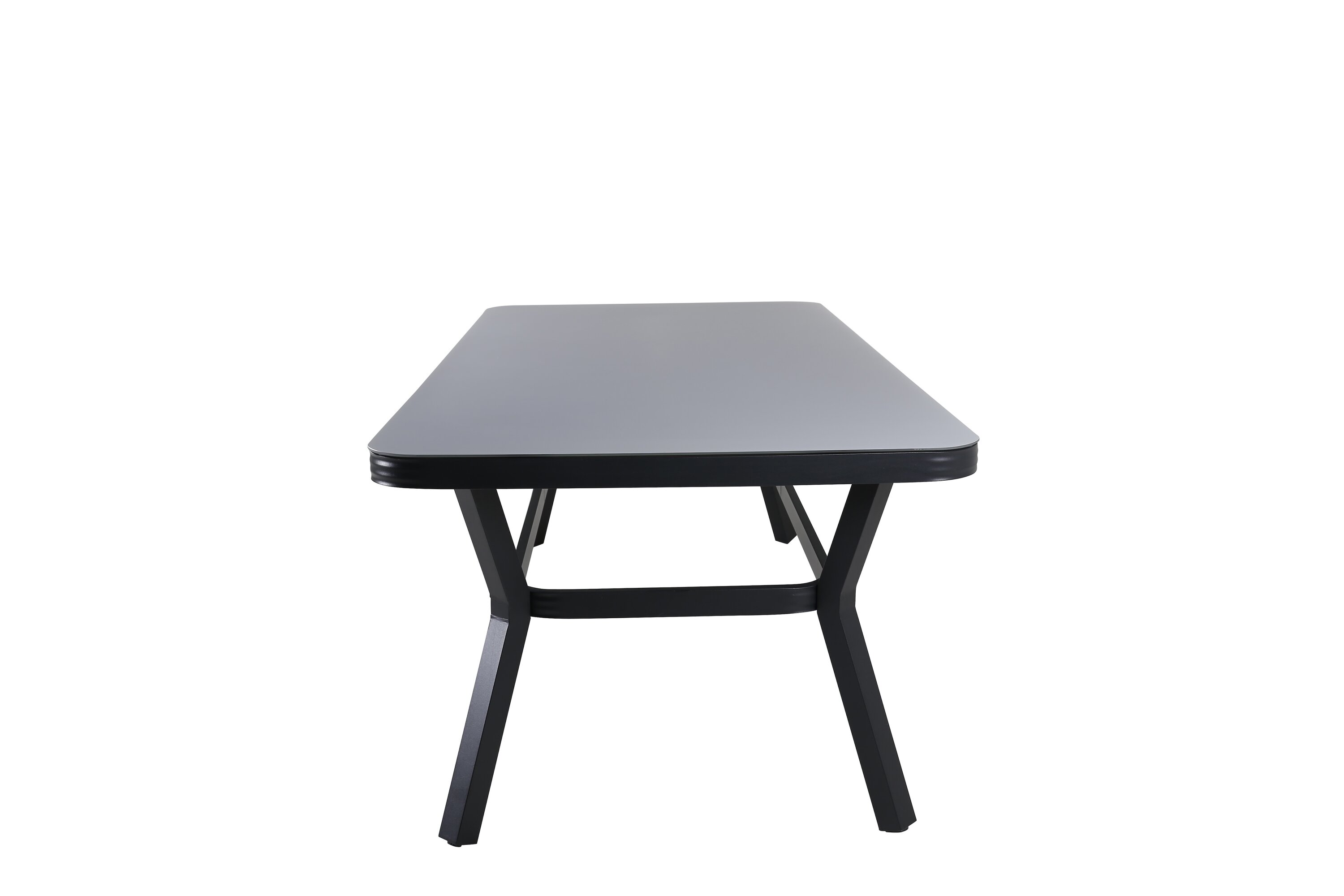 Virya table à manger rectangulaire noir, gris 200 x 100 cm sur fond clair