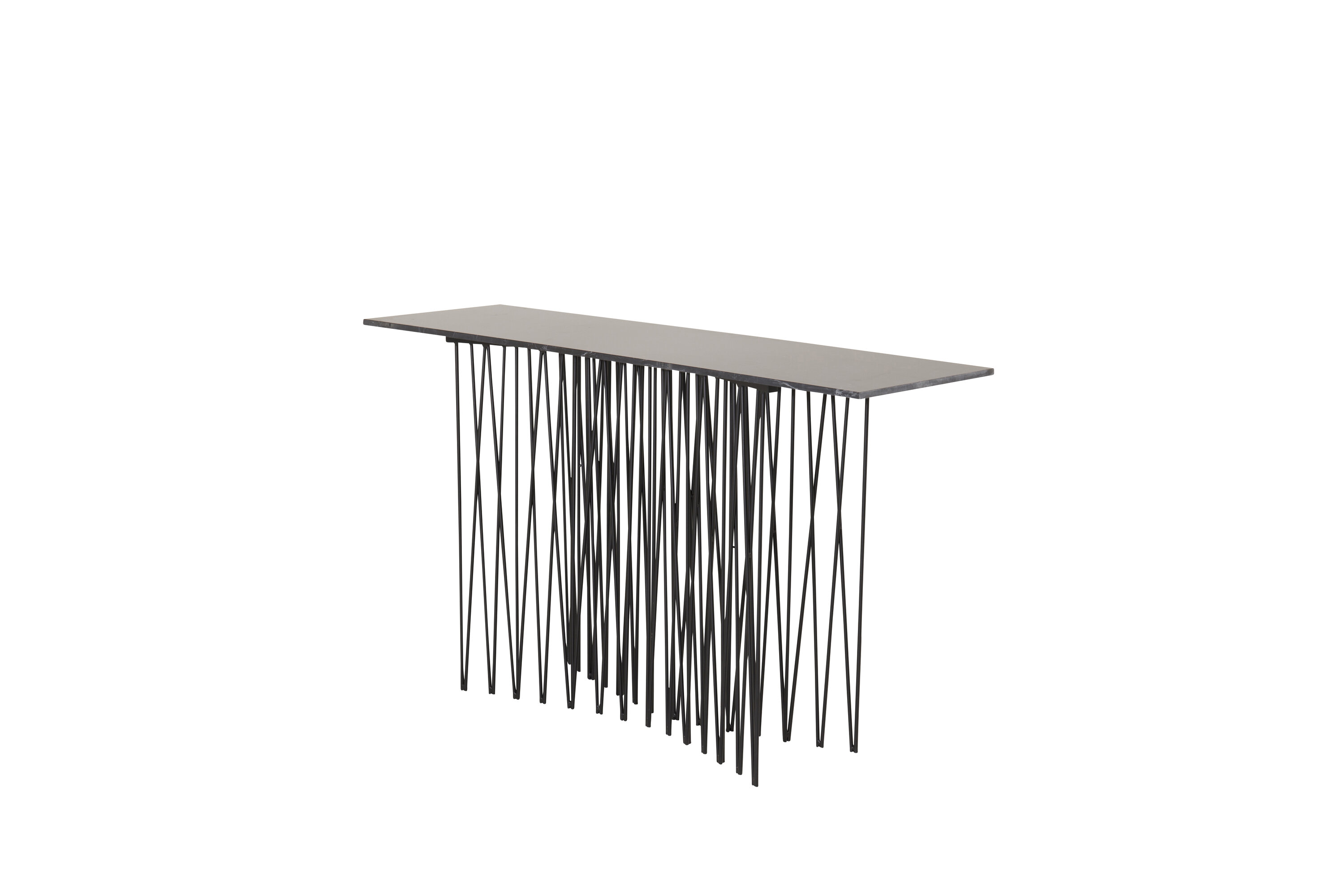 Détail du table d'appoint Stone noir 130 x 37 cm