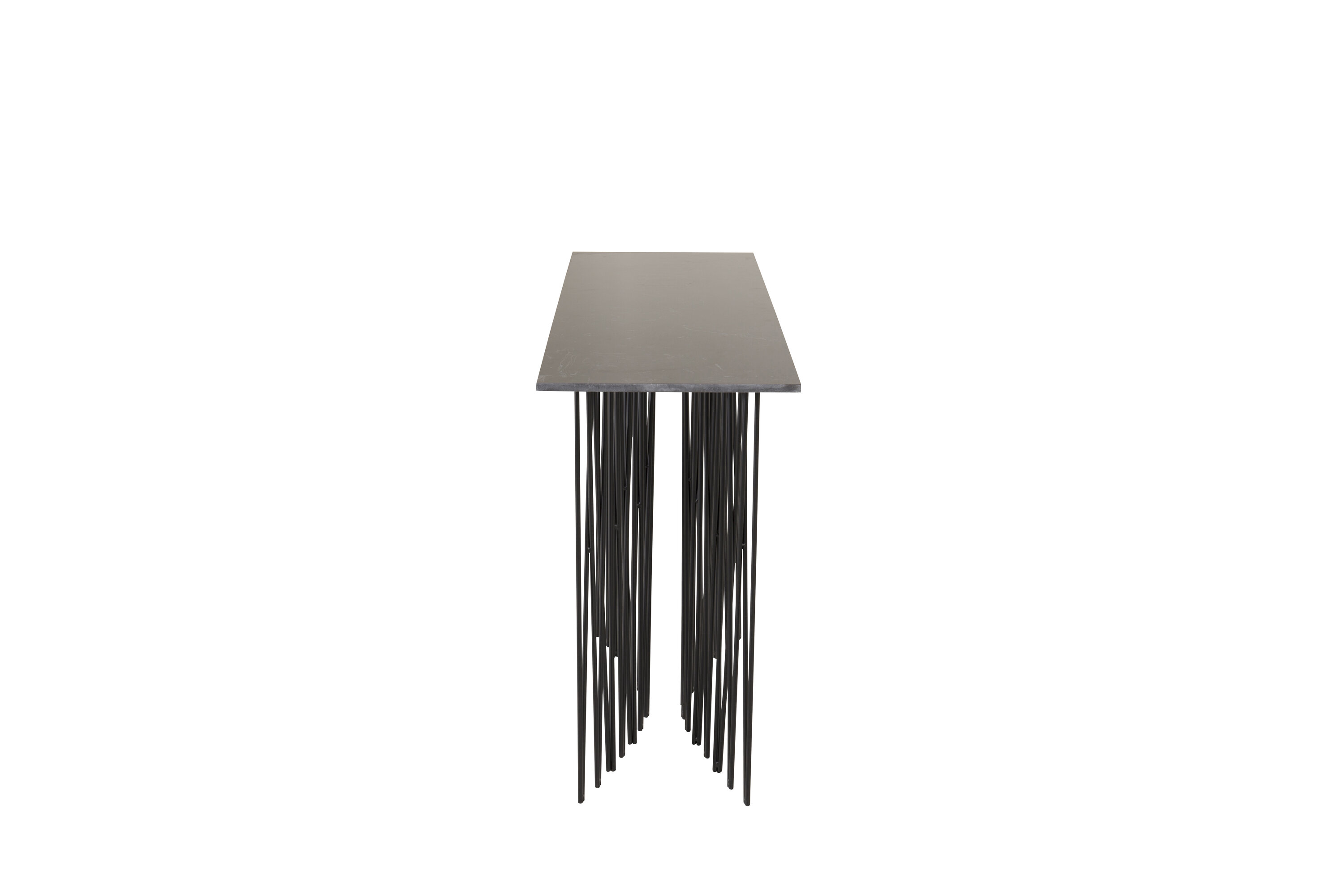 Détail du table d'appoint Stone noir 130 x 37 cm
