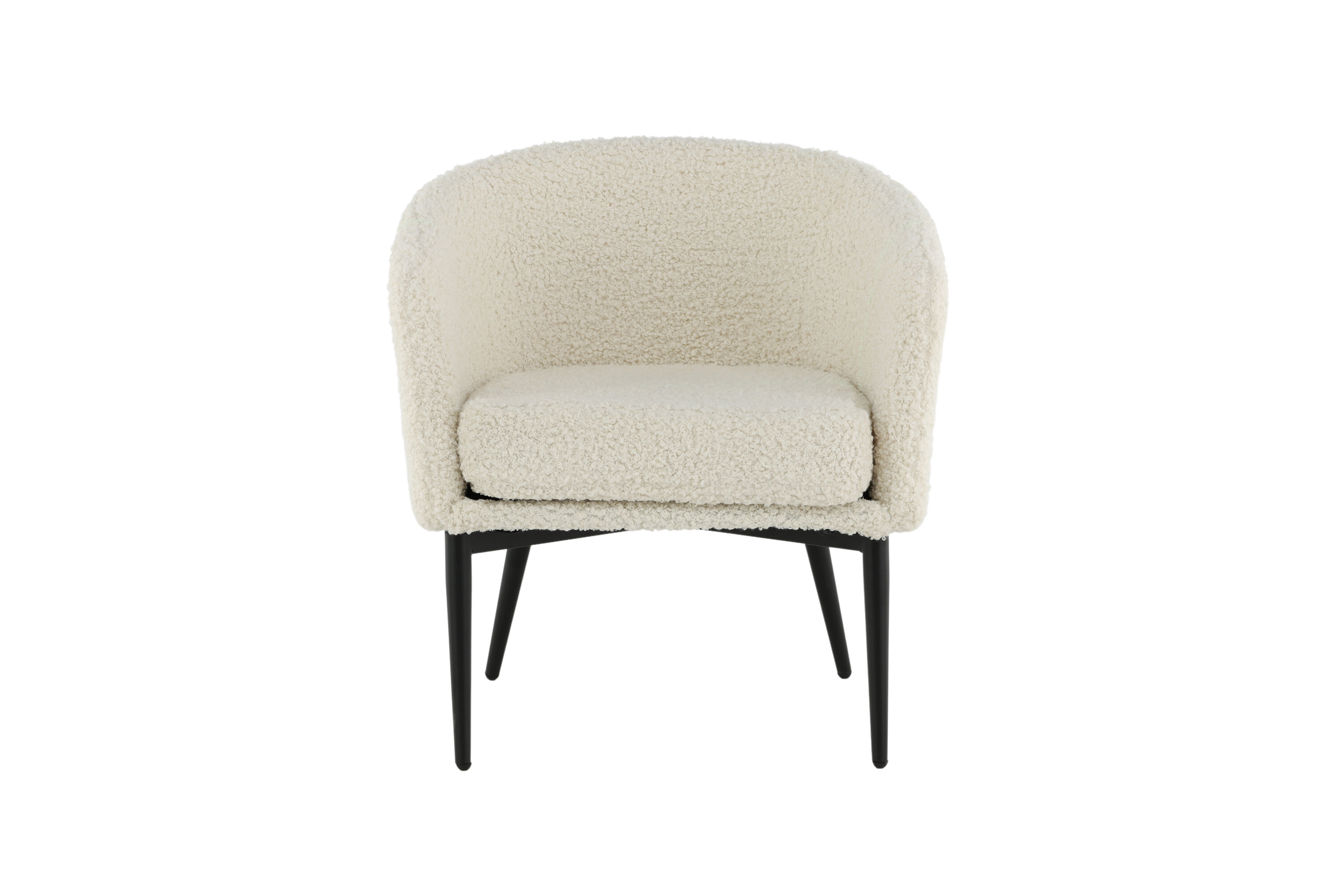 Fluffy fauteuil noir, blanc 64 x 70 x 66 cm sur fond clair