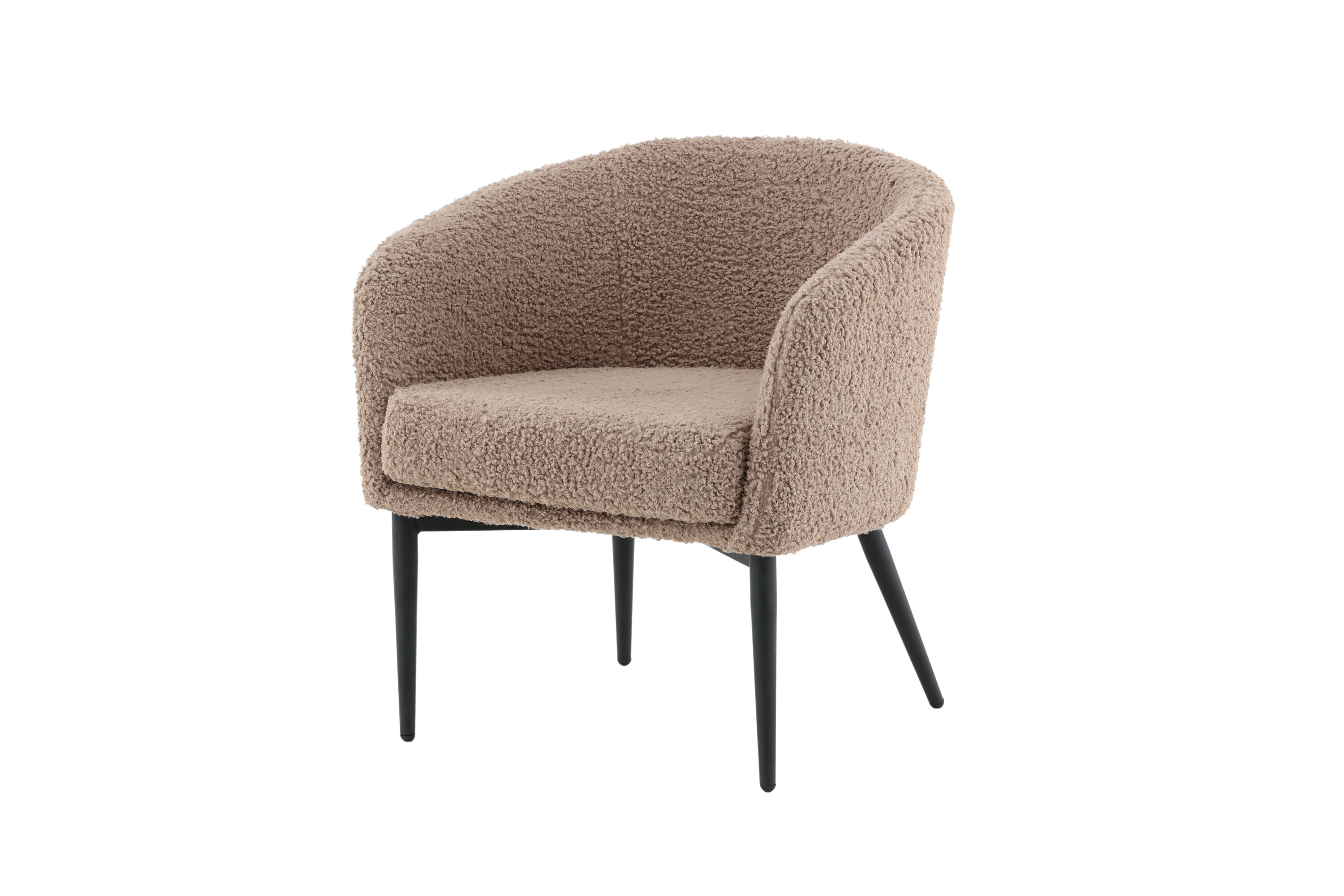 Fluffy fauteuil noir, marron 64 x 70 x 66 cm sur fond clair
