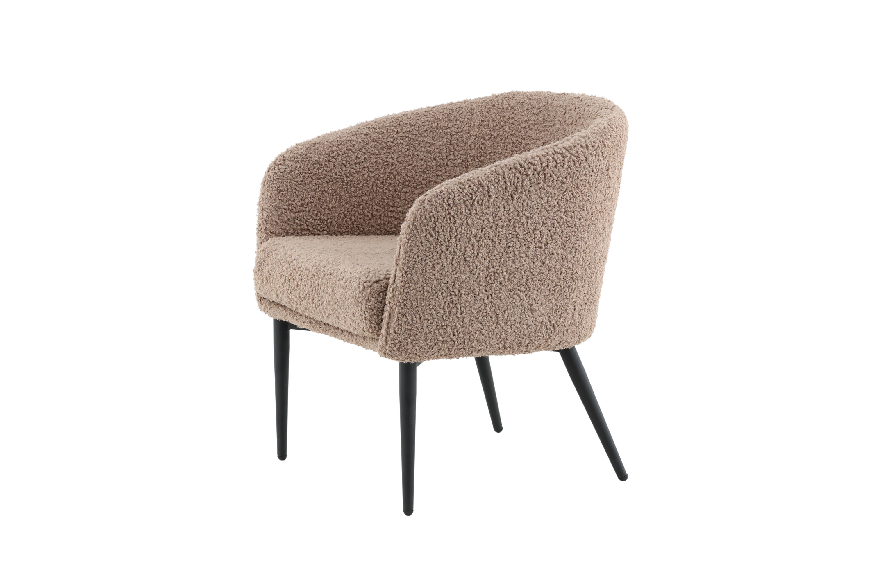Fluffy fauteuil noir, marron 64 x 70 x 66 cm sur fond clair