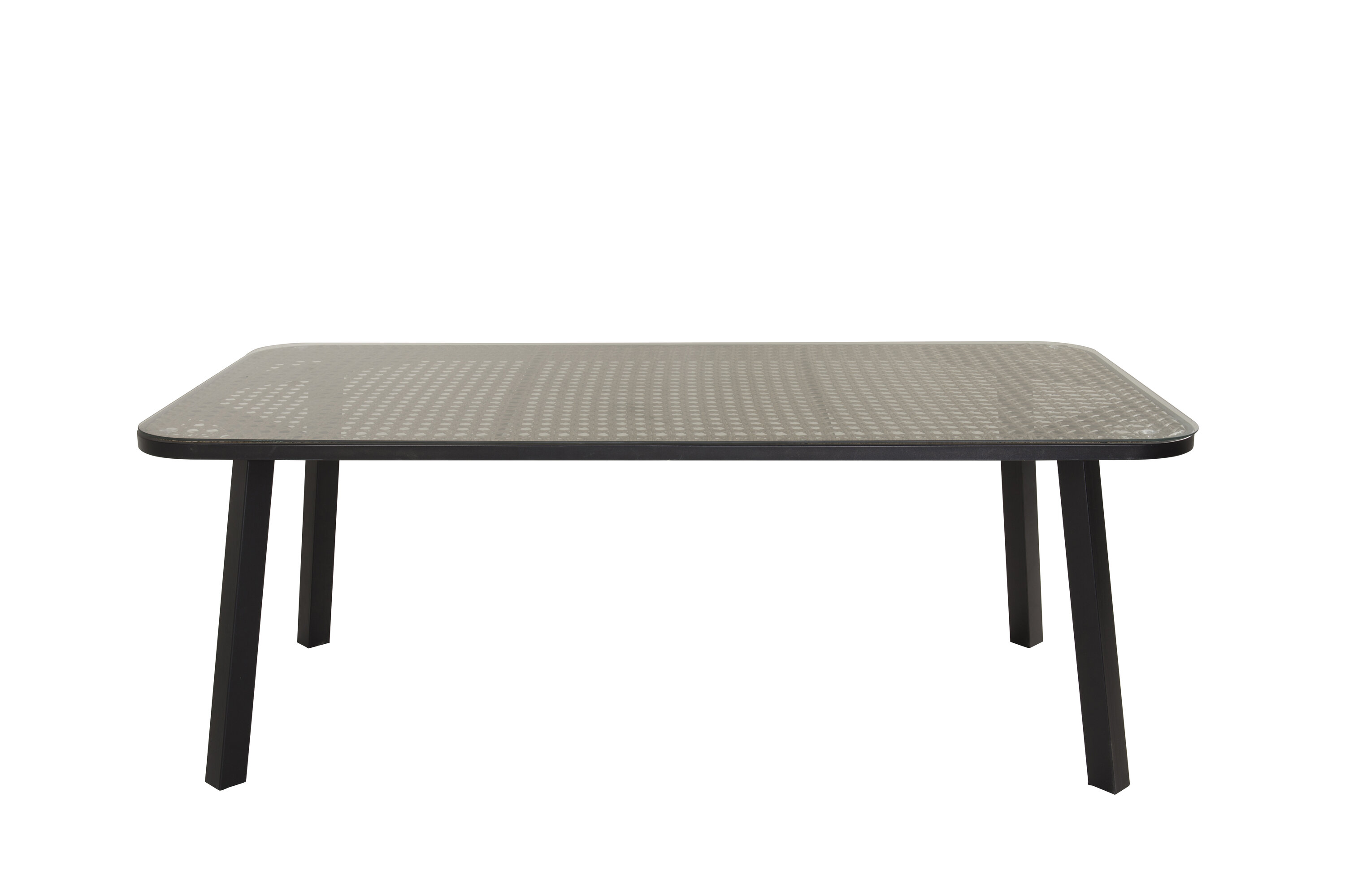 Détail du table à manger rectangulaire Paola noir, sable 200 x 100 cm