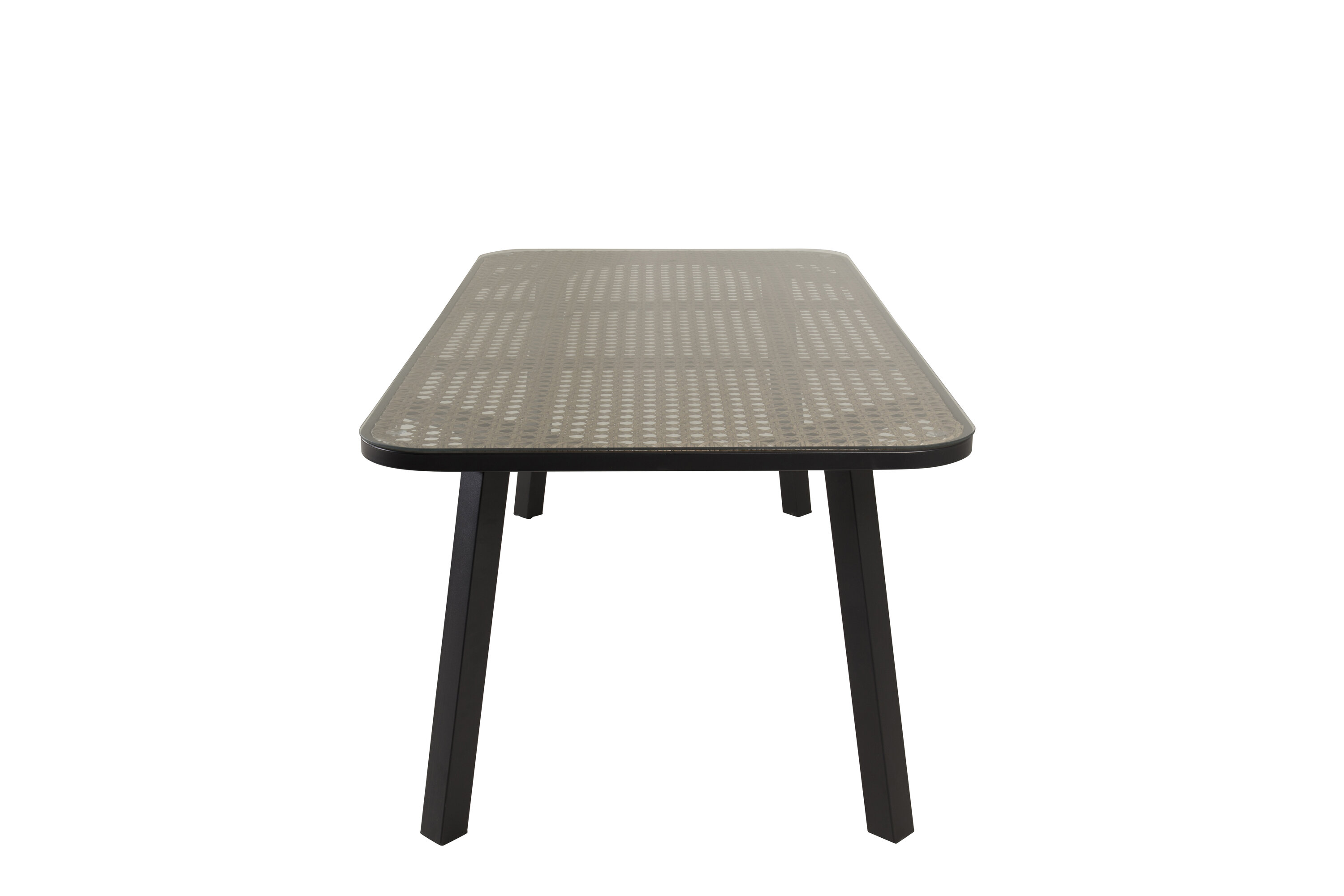 Détail du table à manger rectangulaire Paola noir, sable 200 x 100 cm