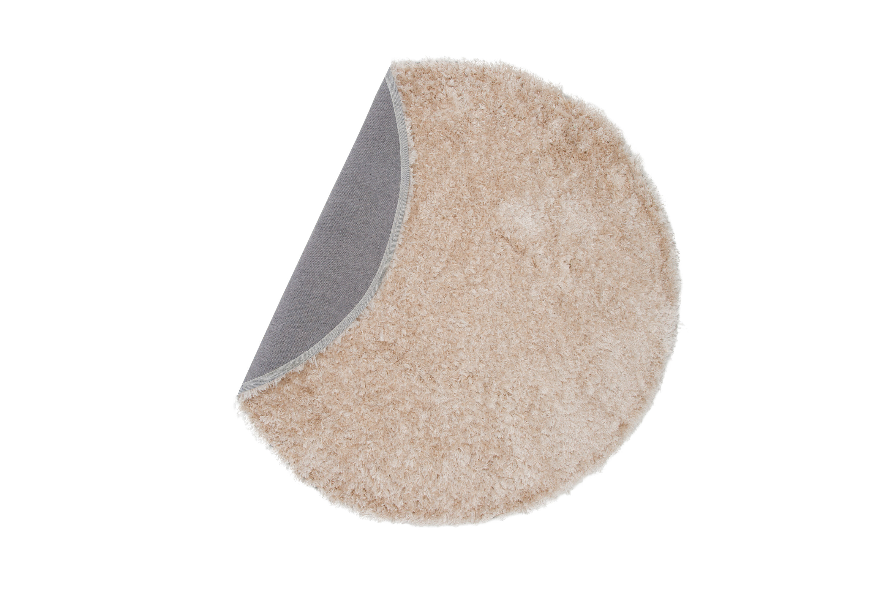 Détail du tapis de salon Natta beige ⌀200 cm