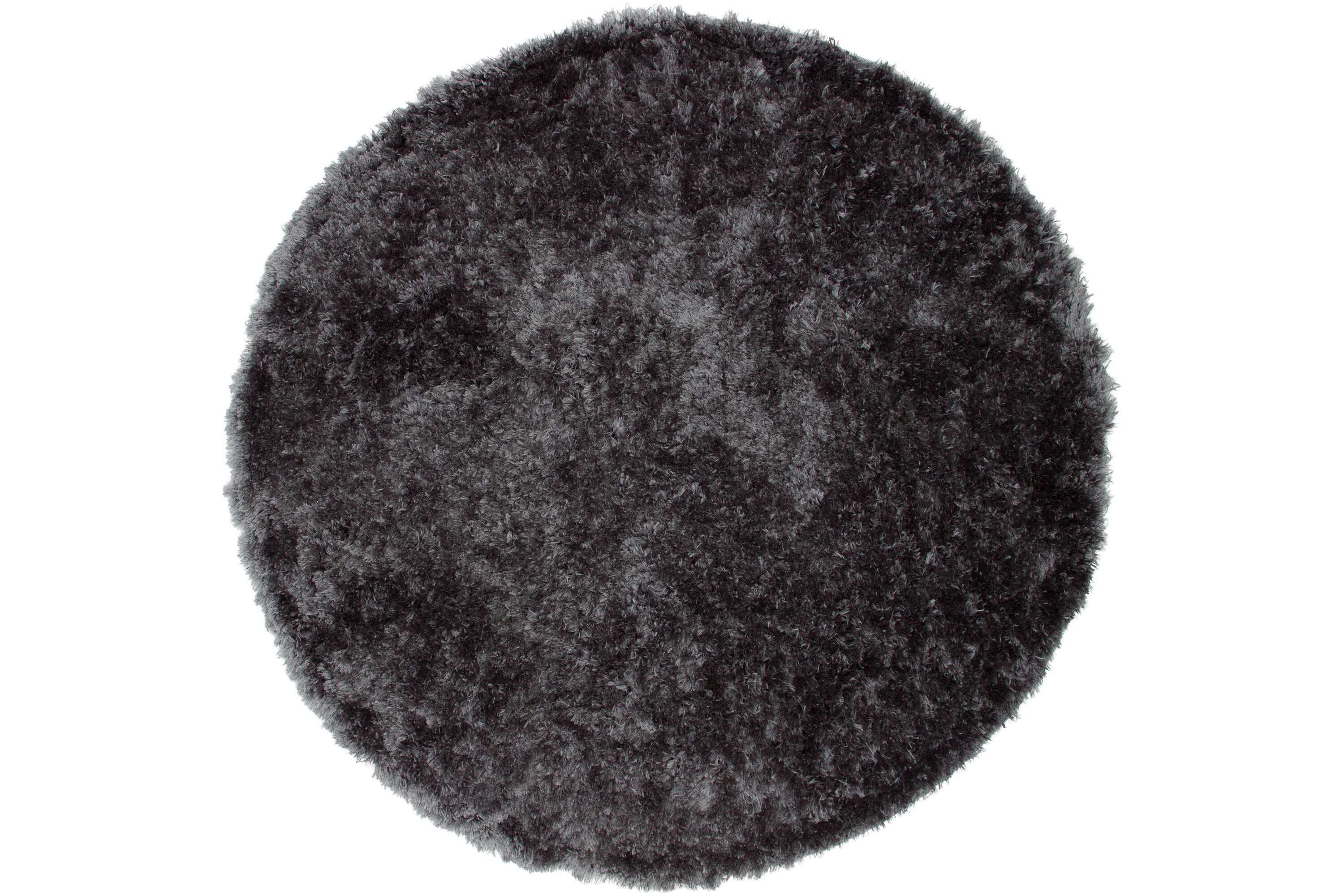 Détail du tapis de salon Natta gris foncé ⌀200 cm