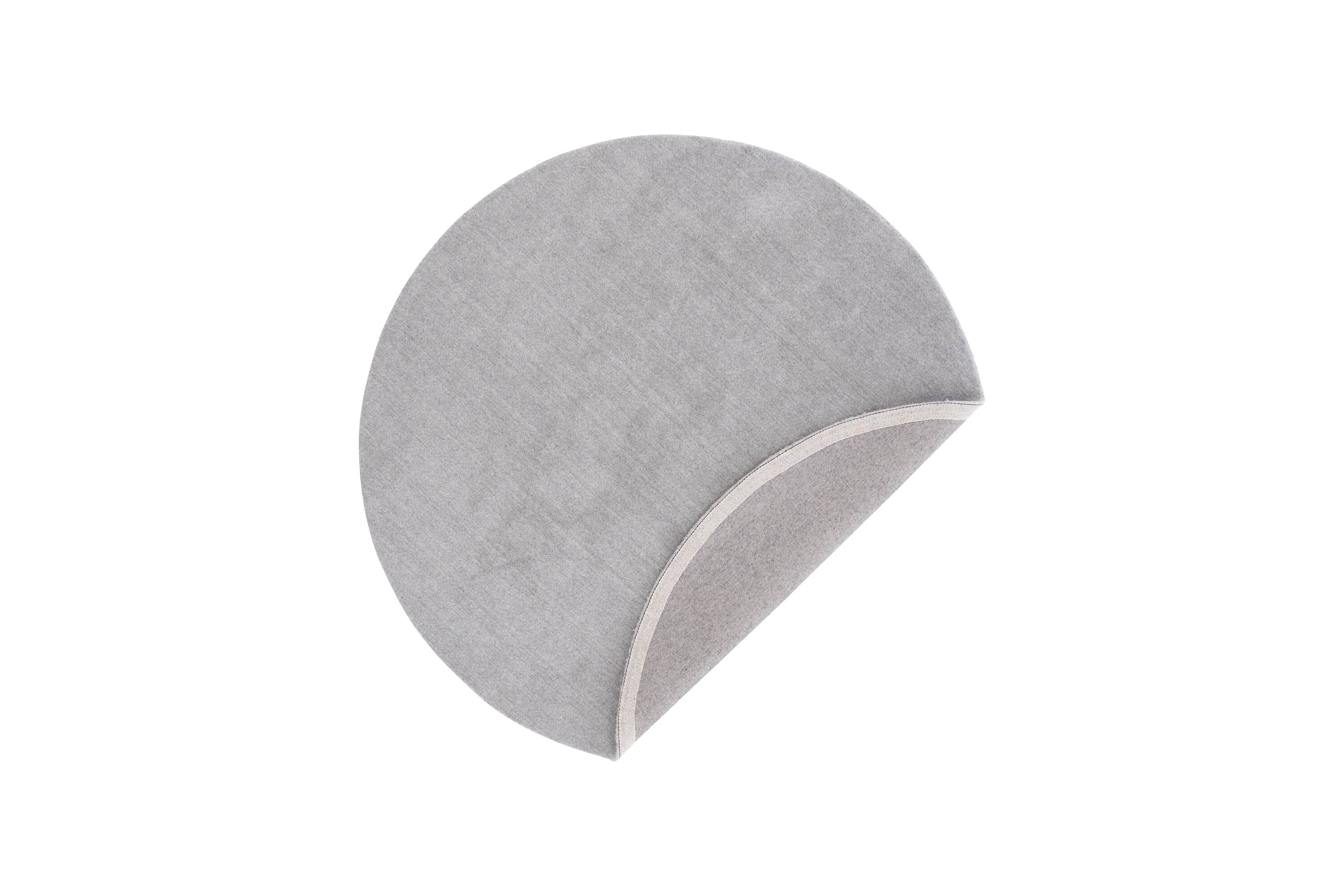 Vue du tapis de salon Ulla gris clair ⌀200 cm