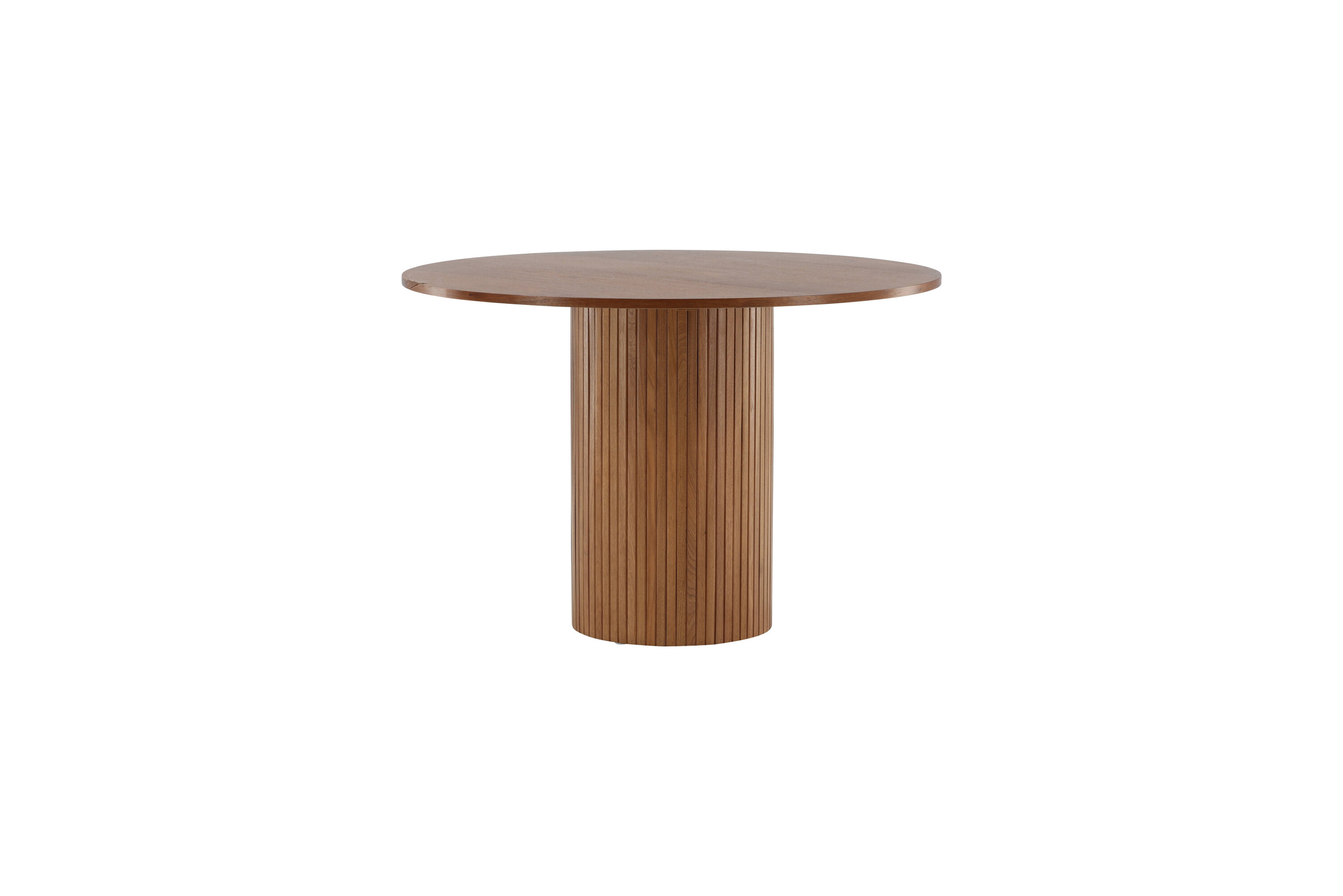 Vue du table à manger ronde Bianca noir, noyer ⌀110 cm
