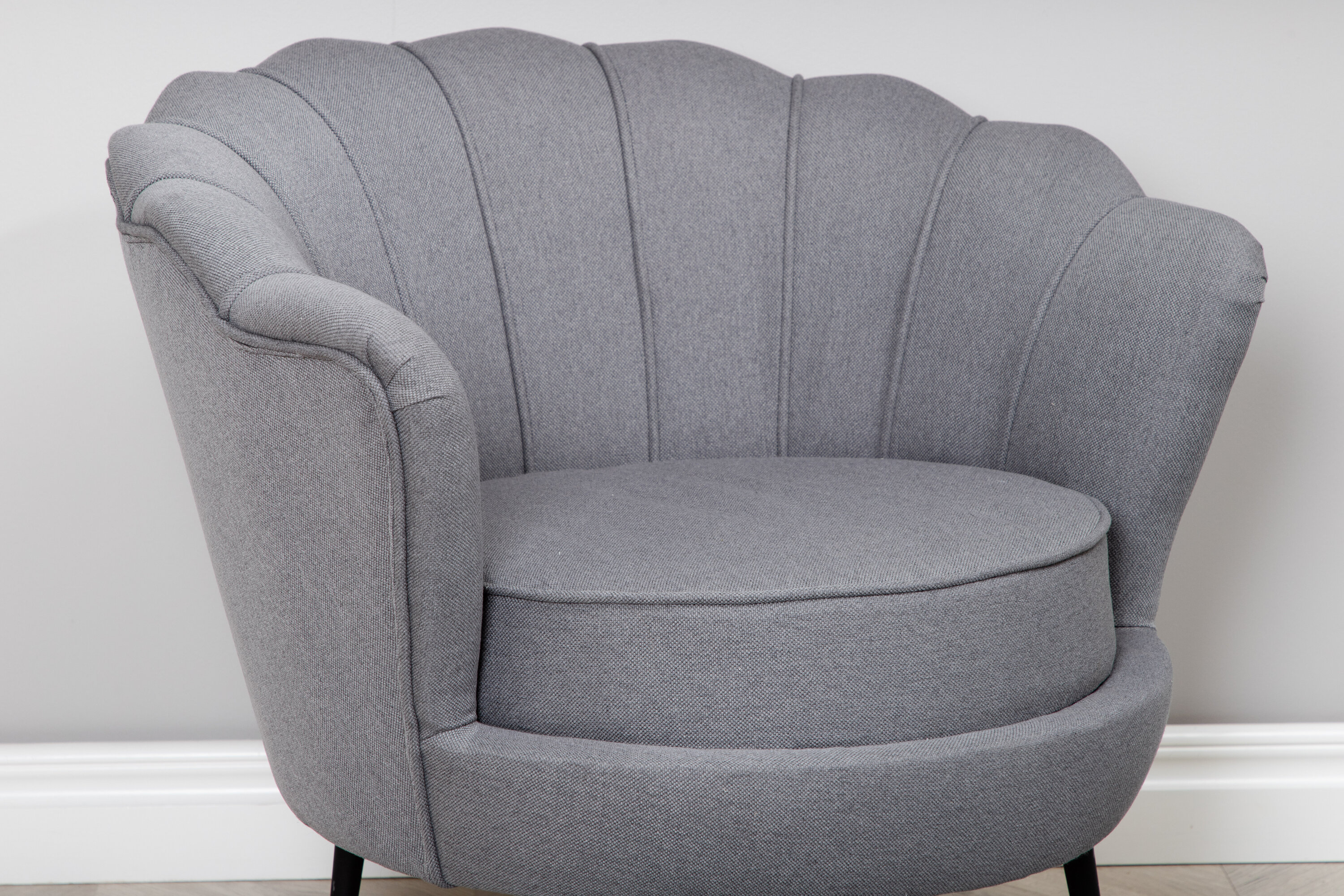 Détail du fauteuil Calais noir, gris 77 x 76 x 83 cm