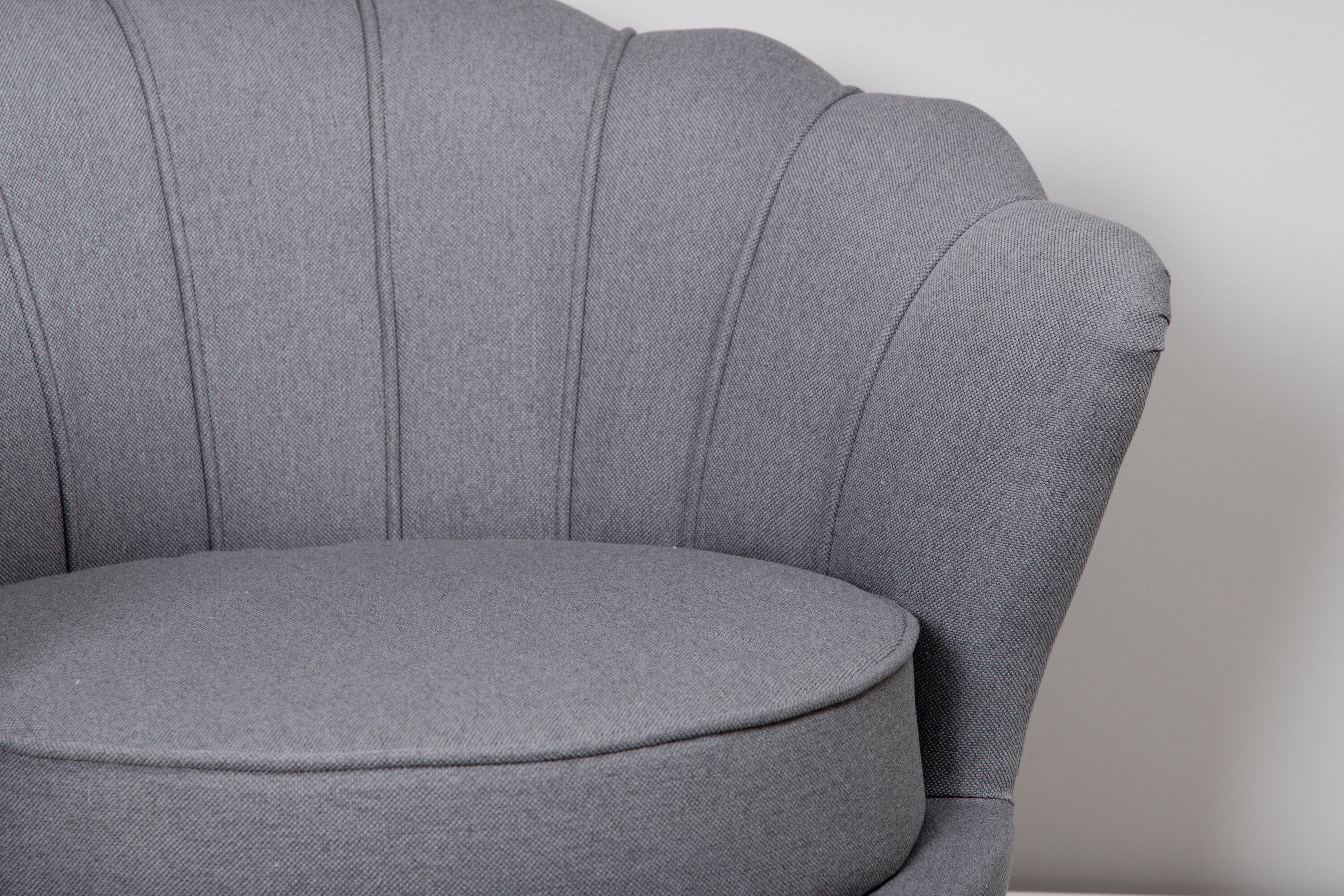 Détail du fauteuil Calais noir, gris 77 x 76 x 83 cm