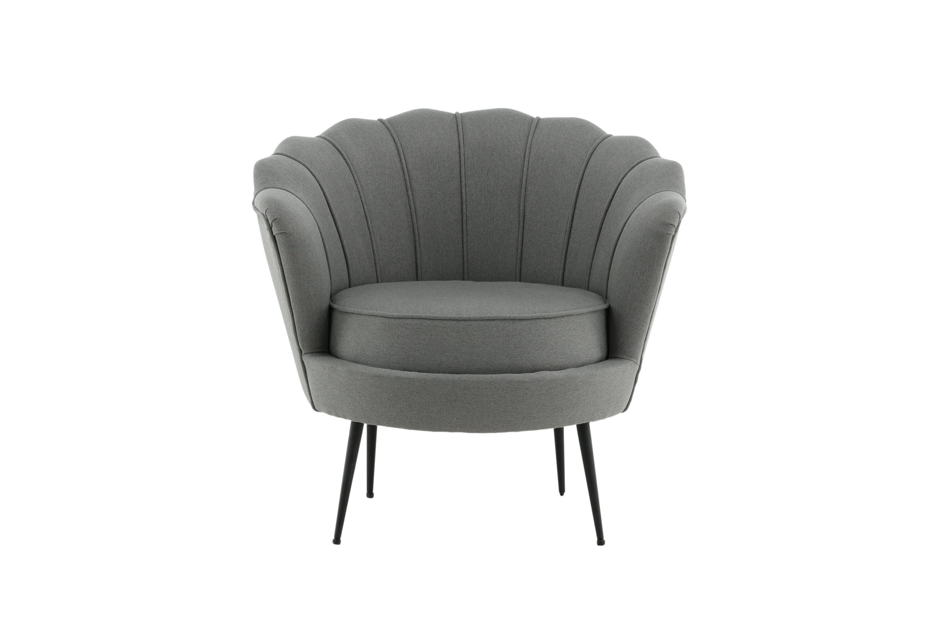 Calais fauteuil noir, gris 77 x 76 x 83 cm sur fond clair