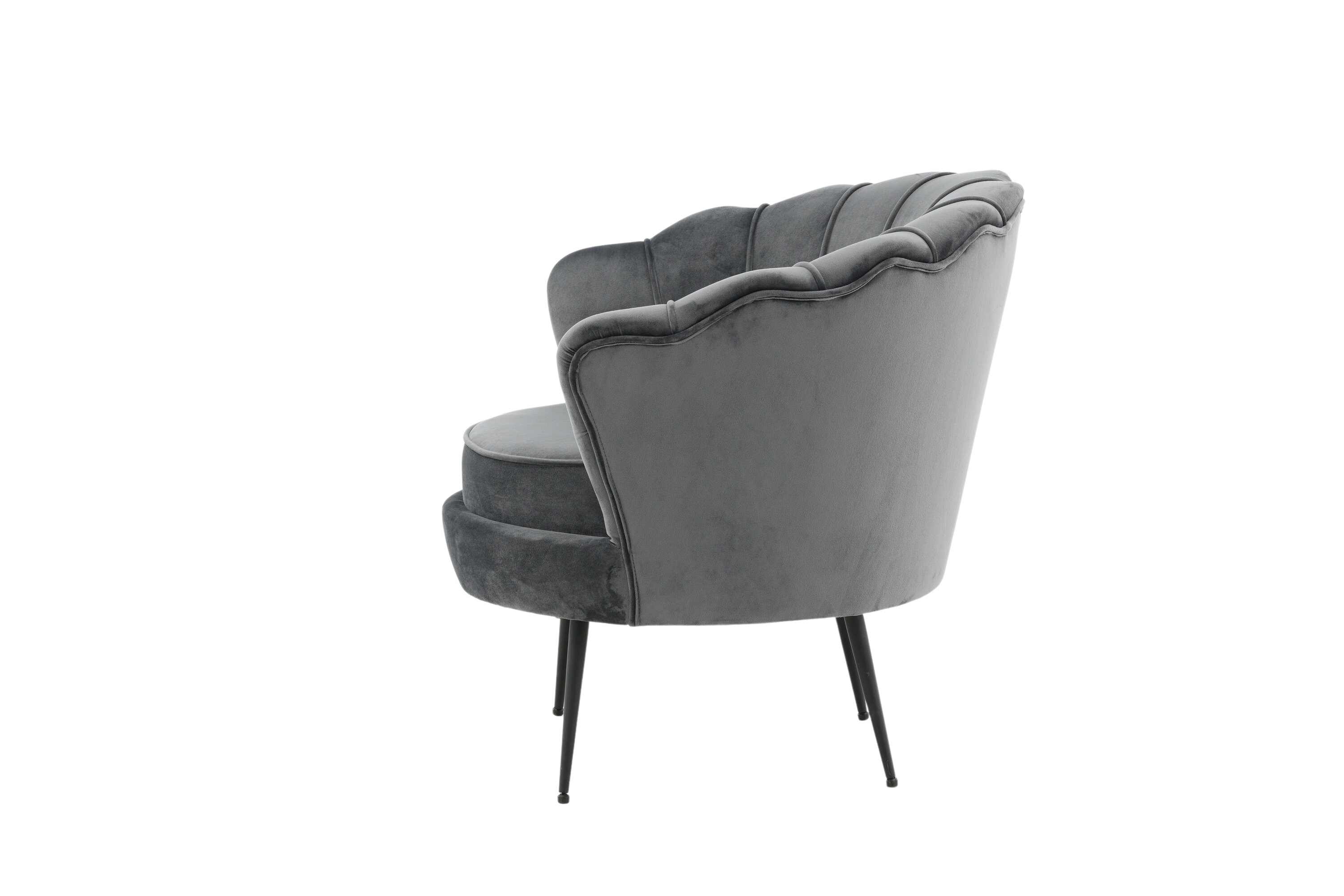 Calais fauteuil noir, gris foncé 77 x 76 x 83 cm sur fond clair