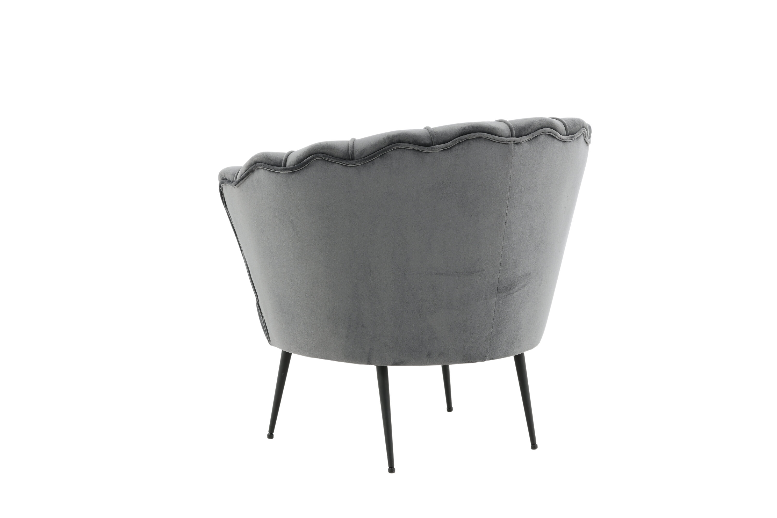 Calais fauteuil noir, gris foncé 77 x 76 x 83 cm sur fond clair