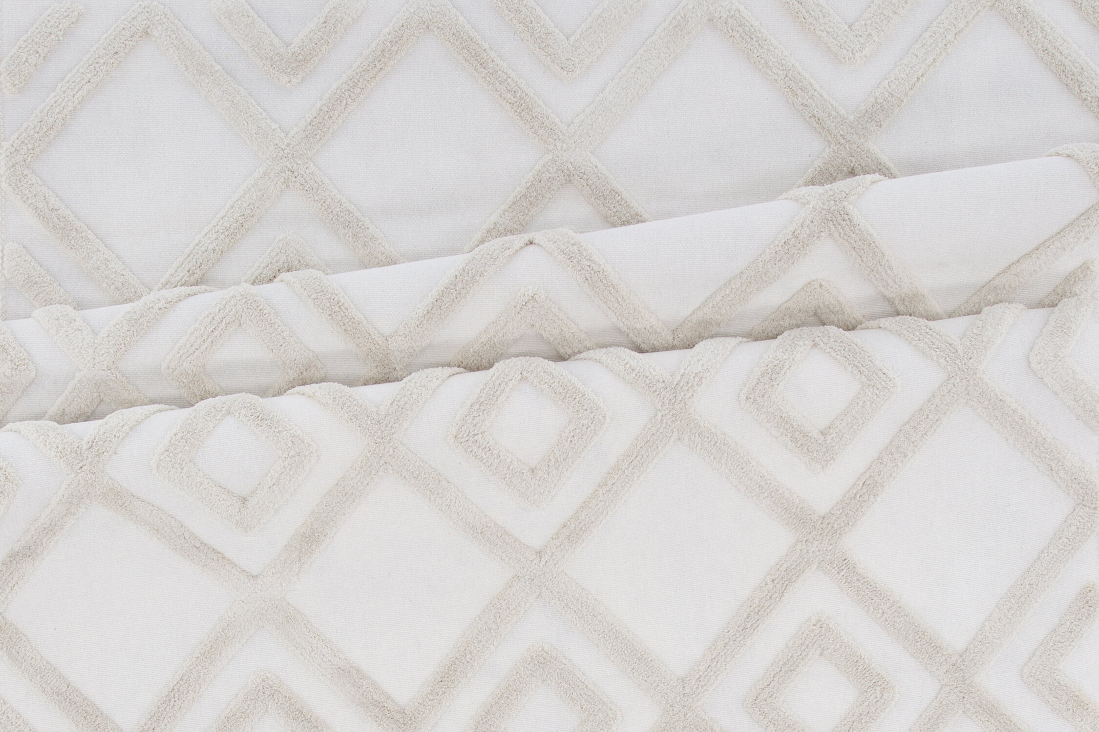 Vue du tapis de salon Towa blanc 230 x 160 cm