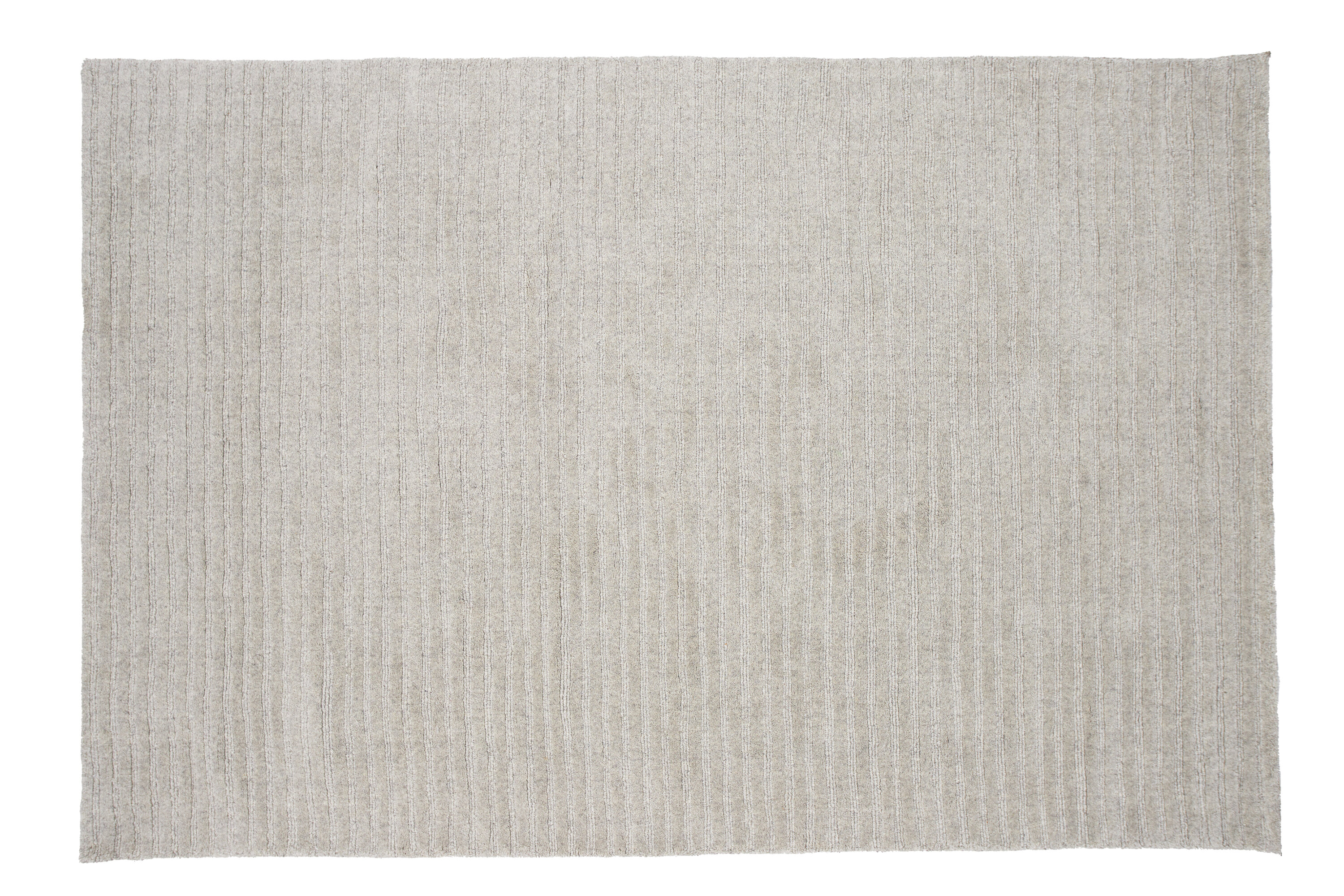 Milton tapis de salon gris clair 230 x 160 cm sur fond clair