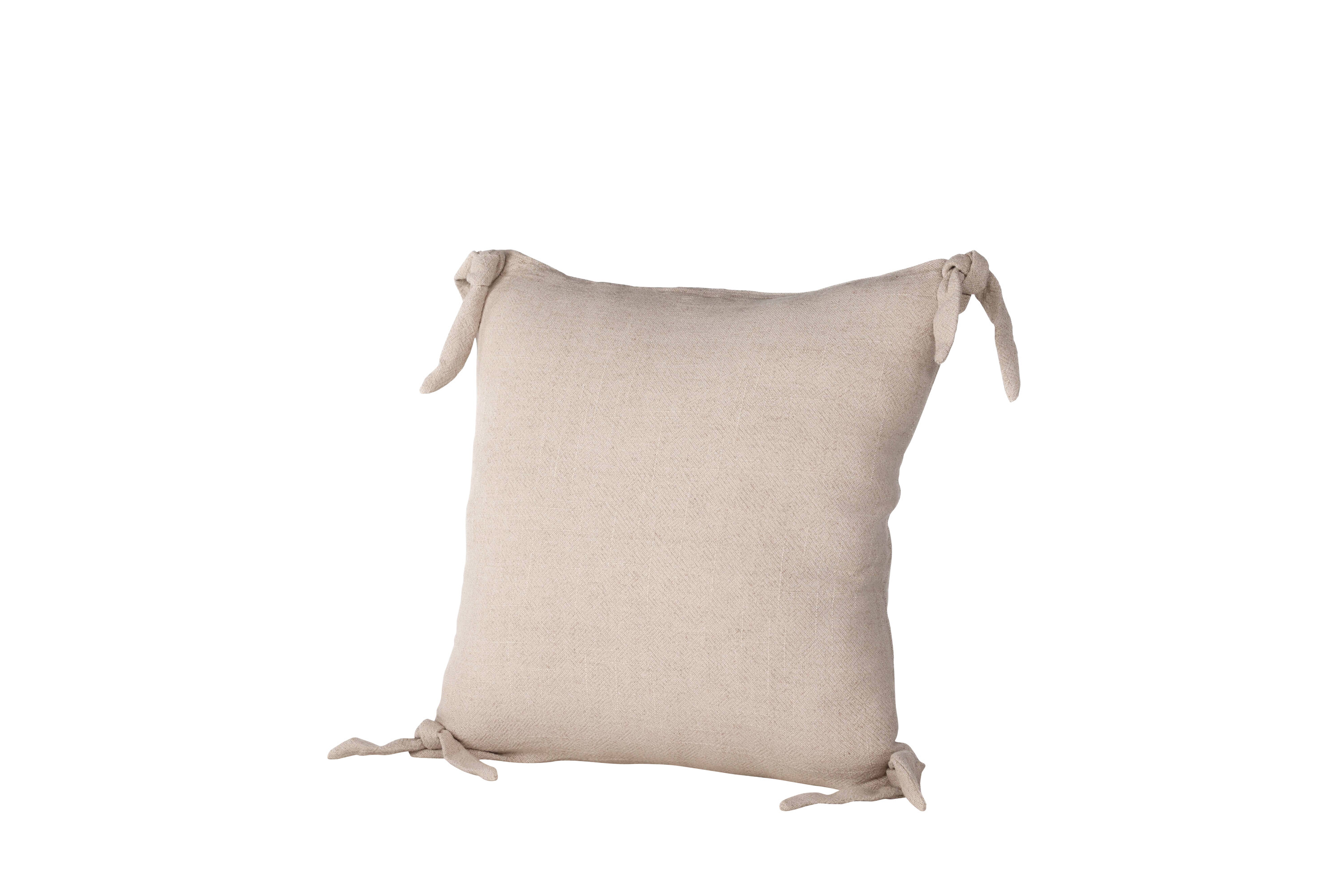 Nora housse de coussin beige 40 x 40 cm sur fond clair