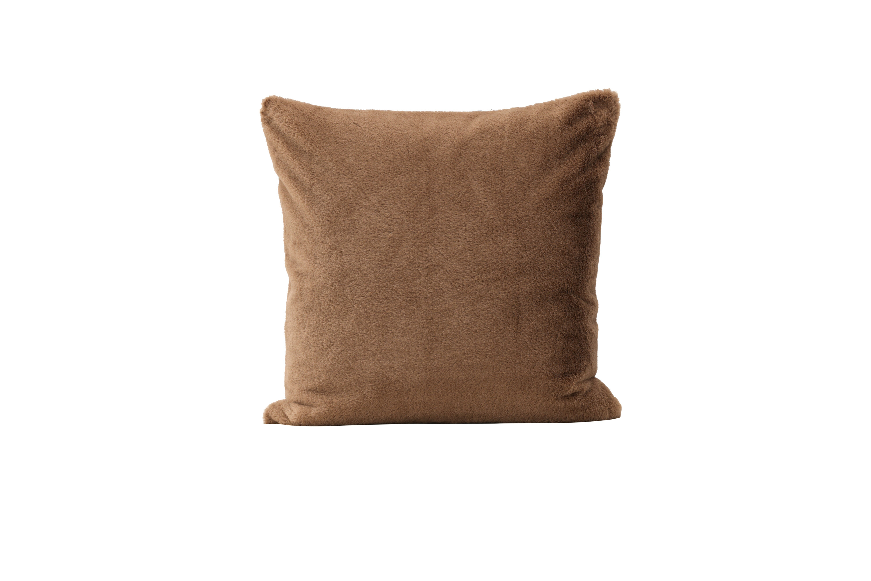 Thea housse de coussin marron 50 x 50 cm sur fond clair