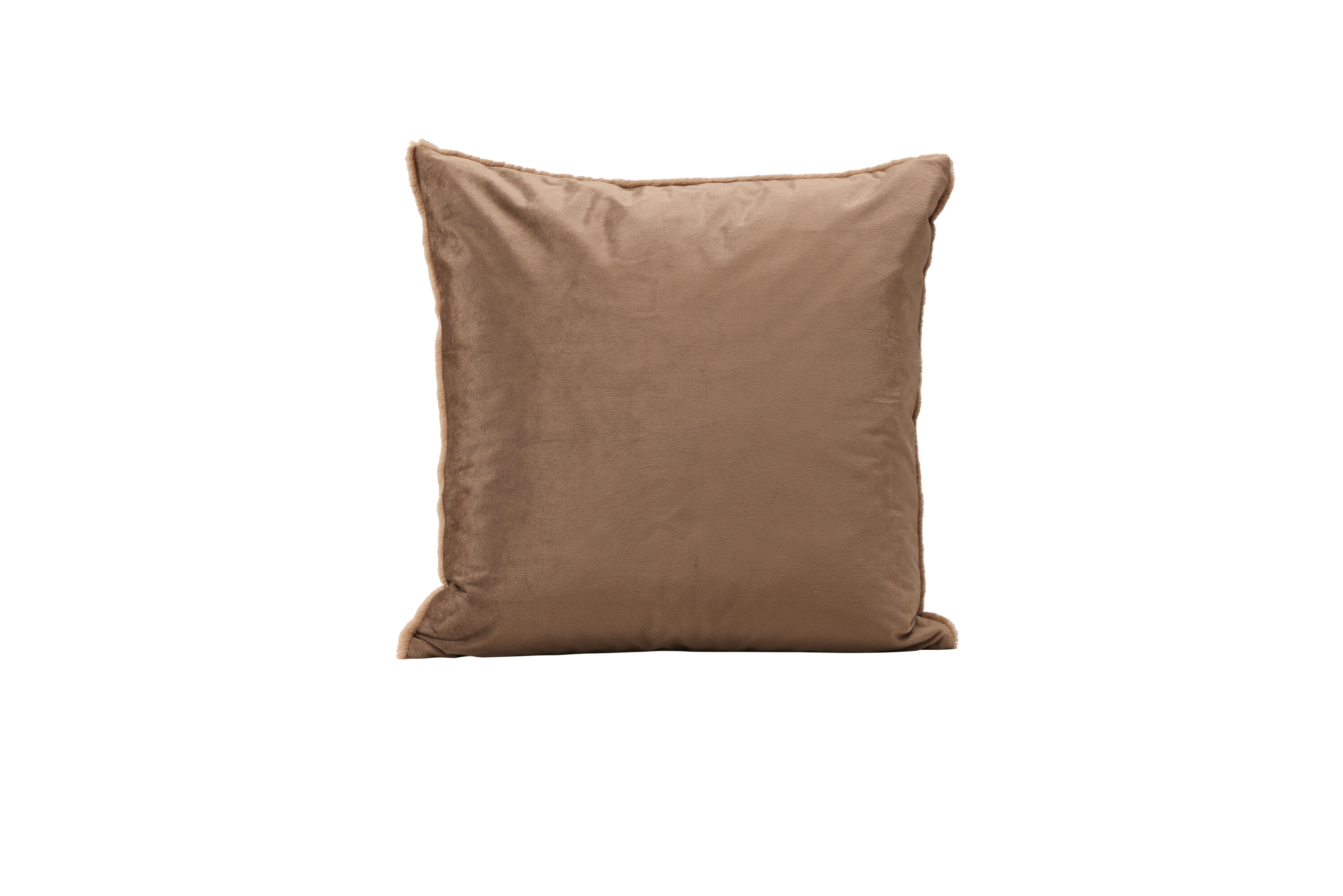 Thea housse de coussin marron 50 x 50 cm sur fond clair