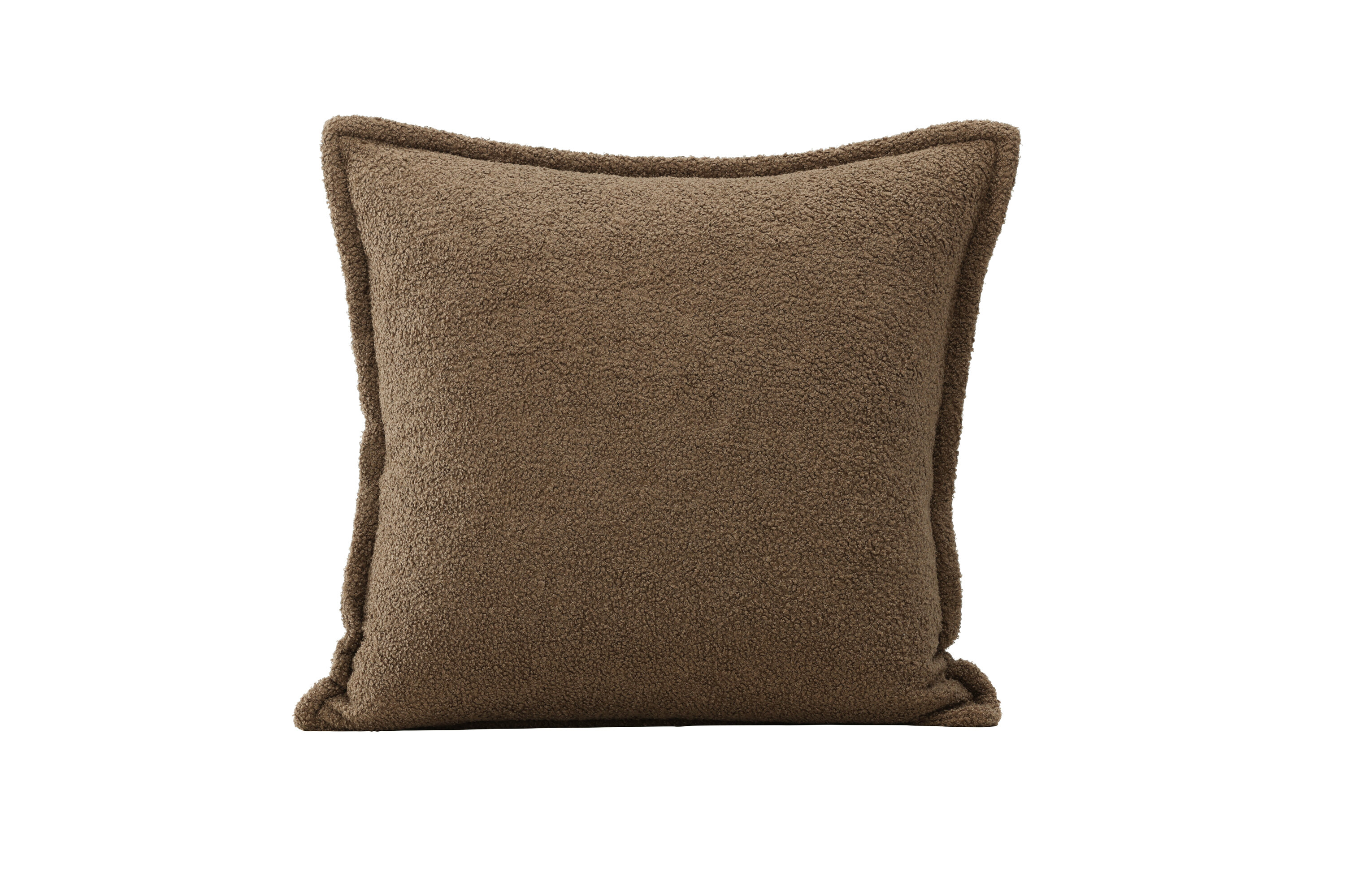 Tuva housse de coussin marron 60 x 60 cm sur fond clair