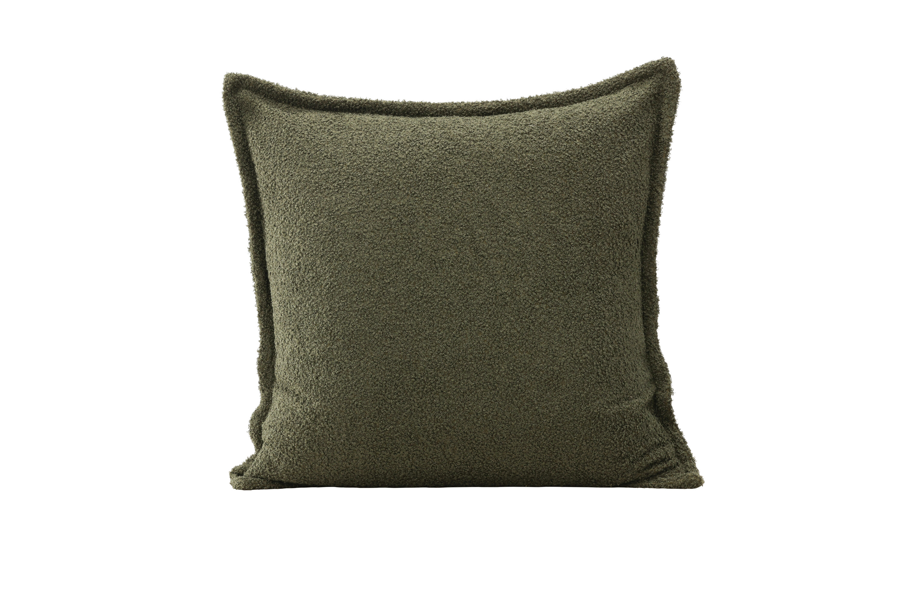 Tuva housse de coussin vert foncé 60 x 60 cm sur fond clair