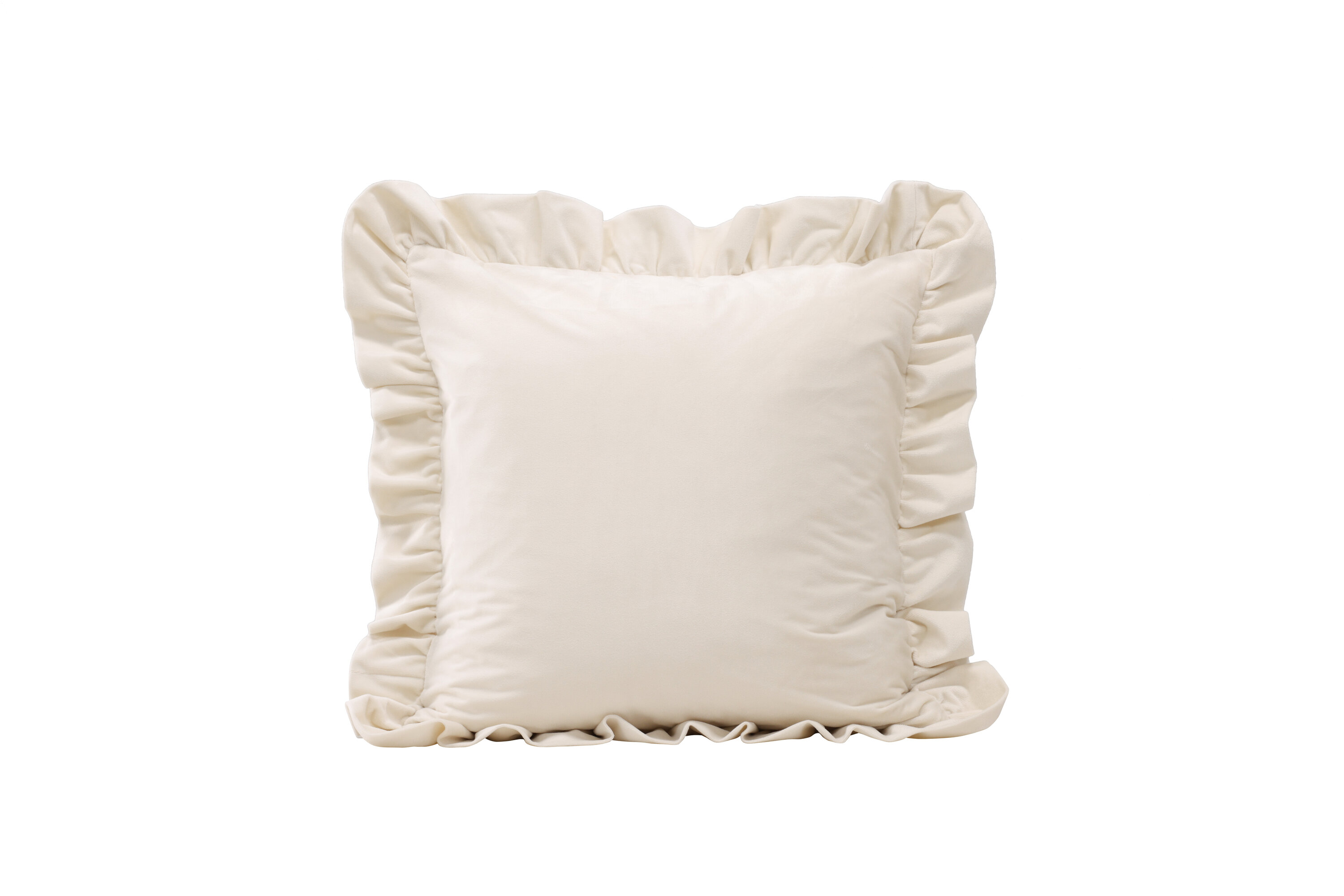 Hailey housse de coussin blanc 50 x 50 cm sur fond clair