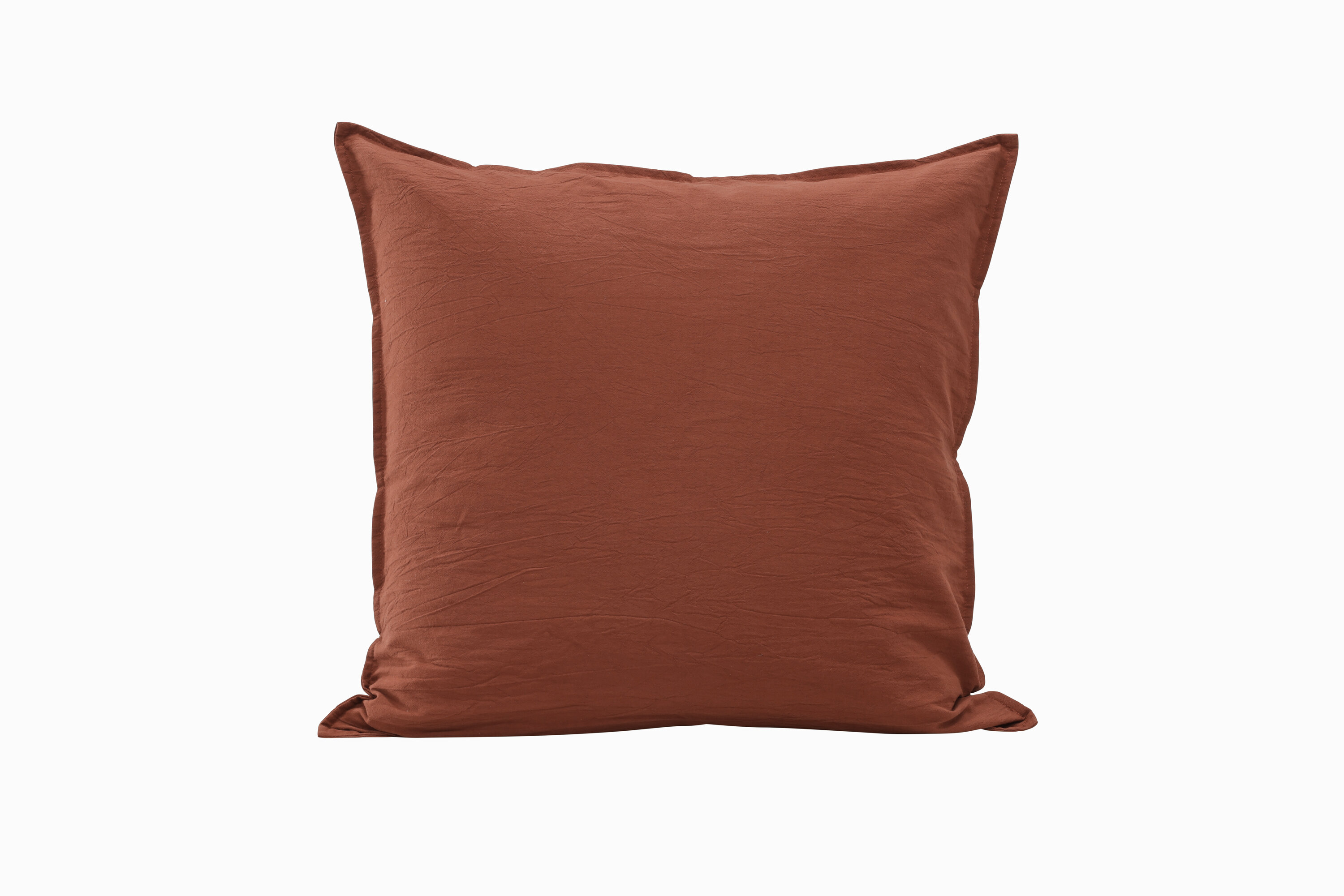 Ronja housse de coussin brun rôti 60 x 60 cm sur fond clair