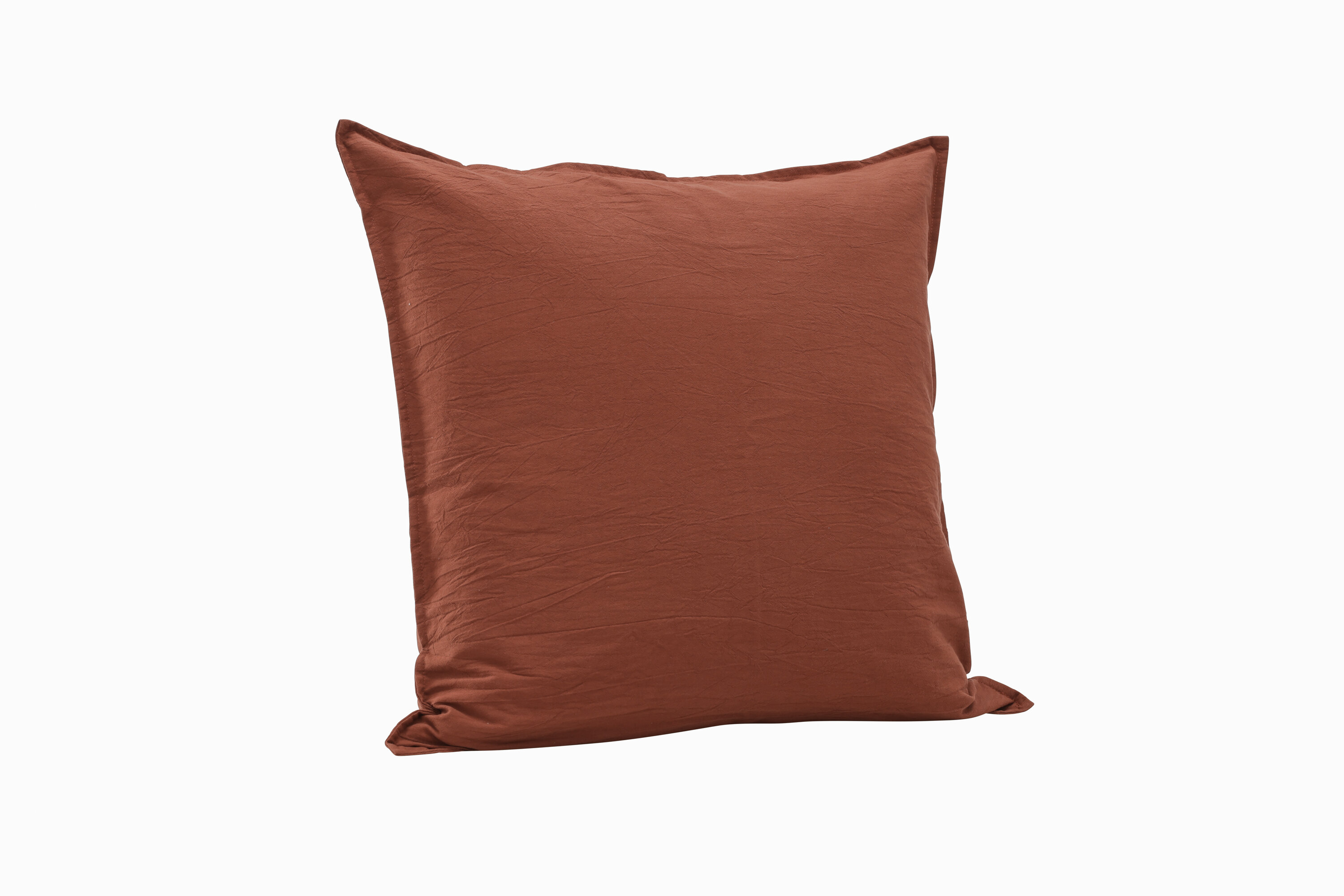 Ronja housse de coussin brun rôti 60 x 60 cm sur fond clair