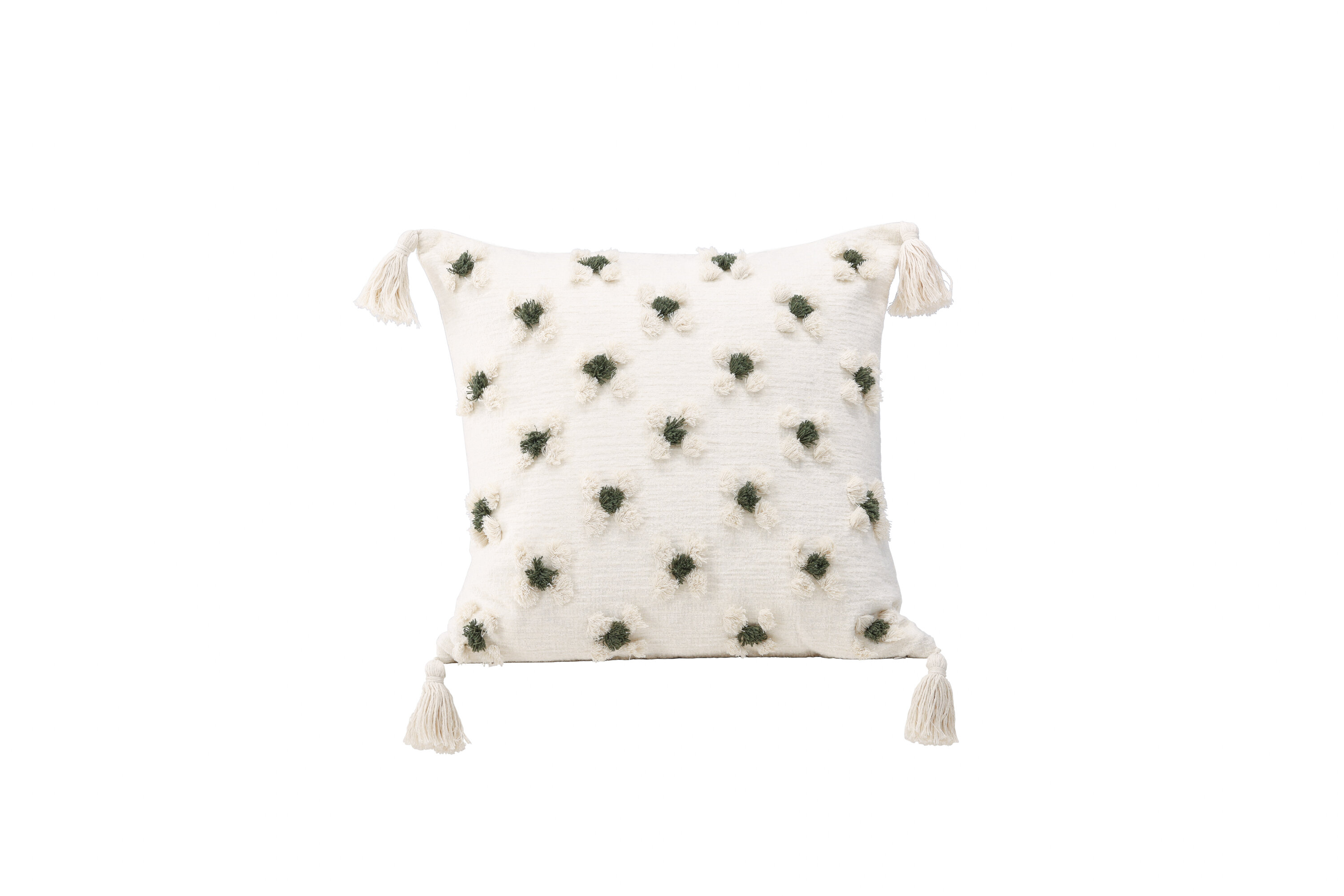 Millie housse de coussin blanc 45 x 45 cm sur fond clair