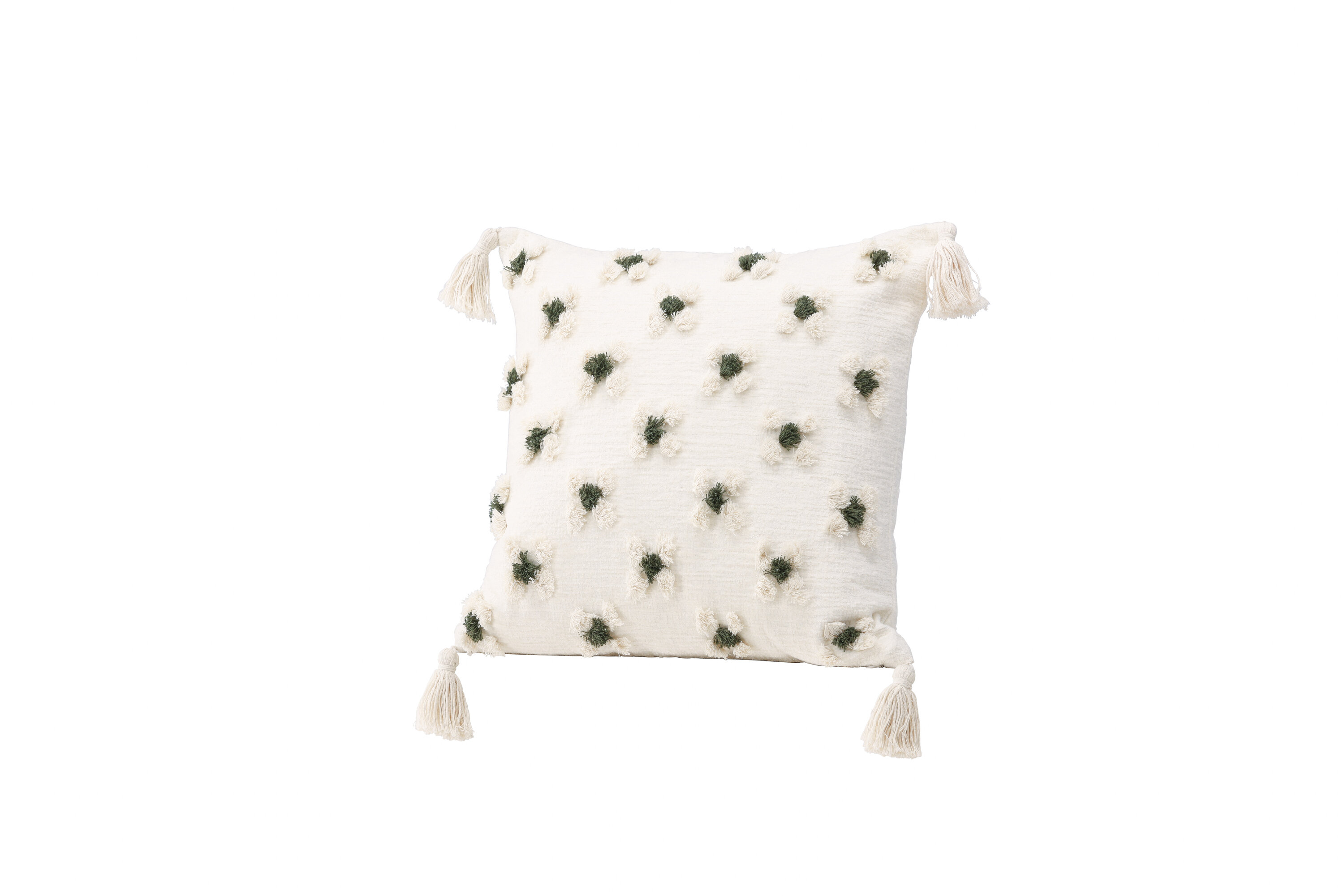 Millie housse de coussin blanc 45 x 45 cm sur fond clair
