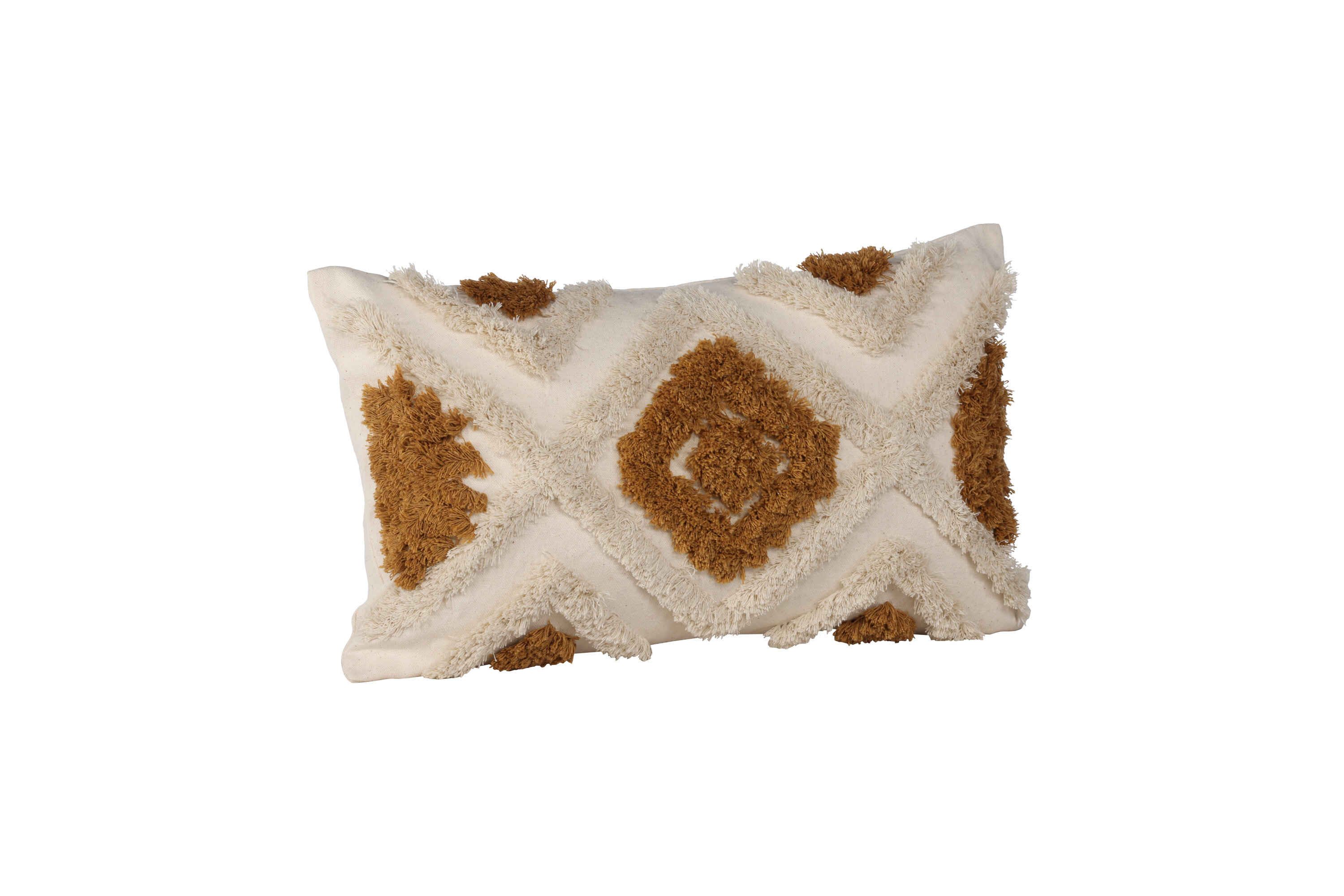 Ada housse de coussin blanc, marron 50 x 30 cm sur fond clair