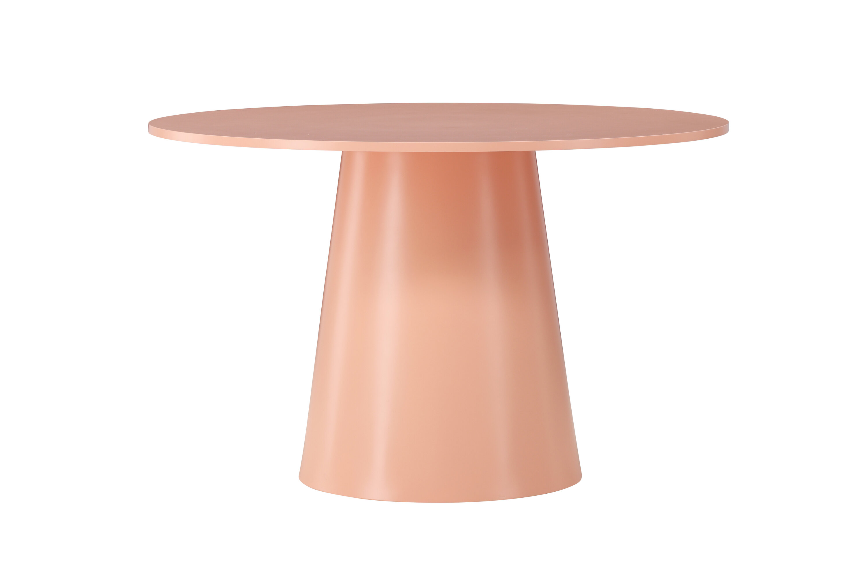 Lanzo table à manger ronde pêche ⌀120 cm sur fond clair