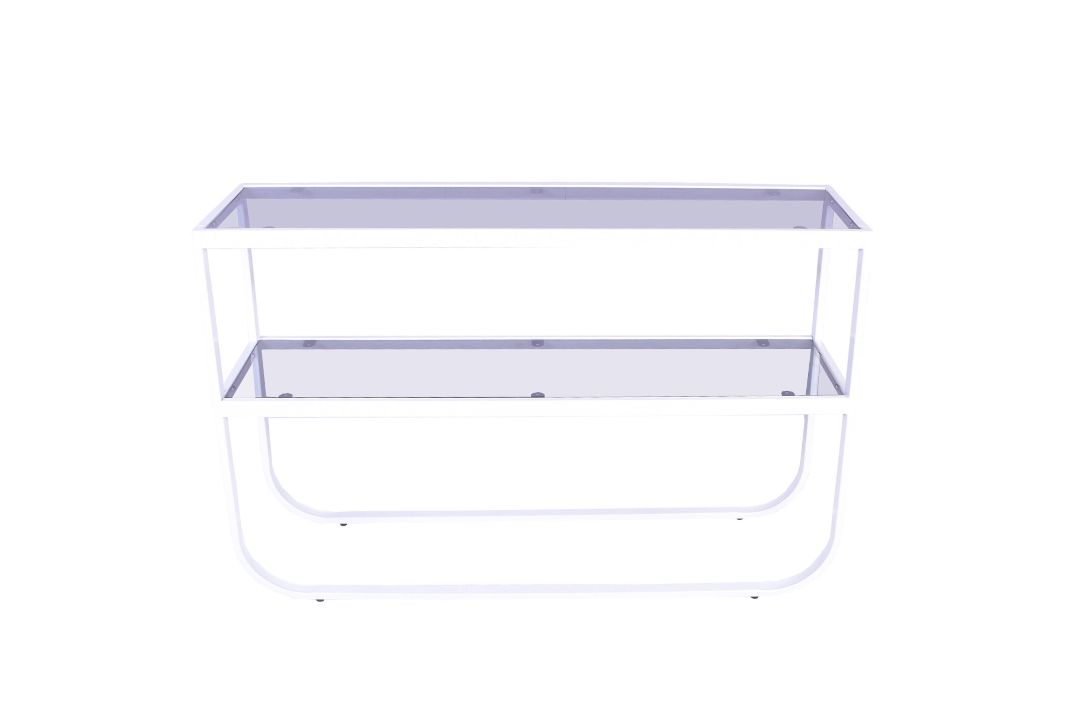 Détail du table d'appoint Rocker gris, blanc 110 x 30 cm