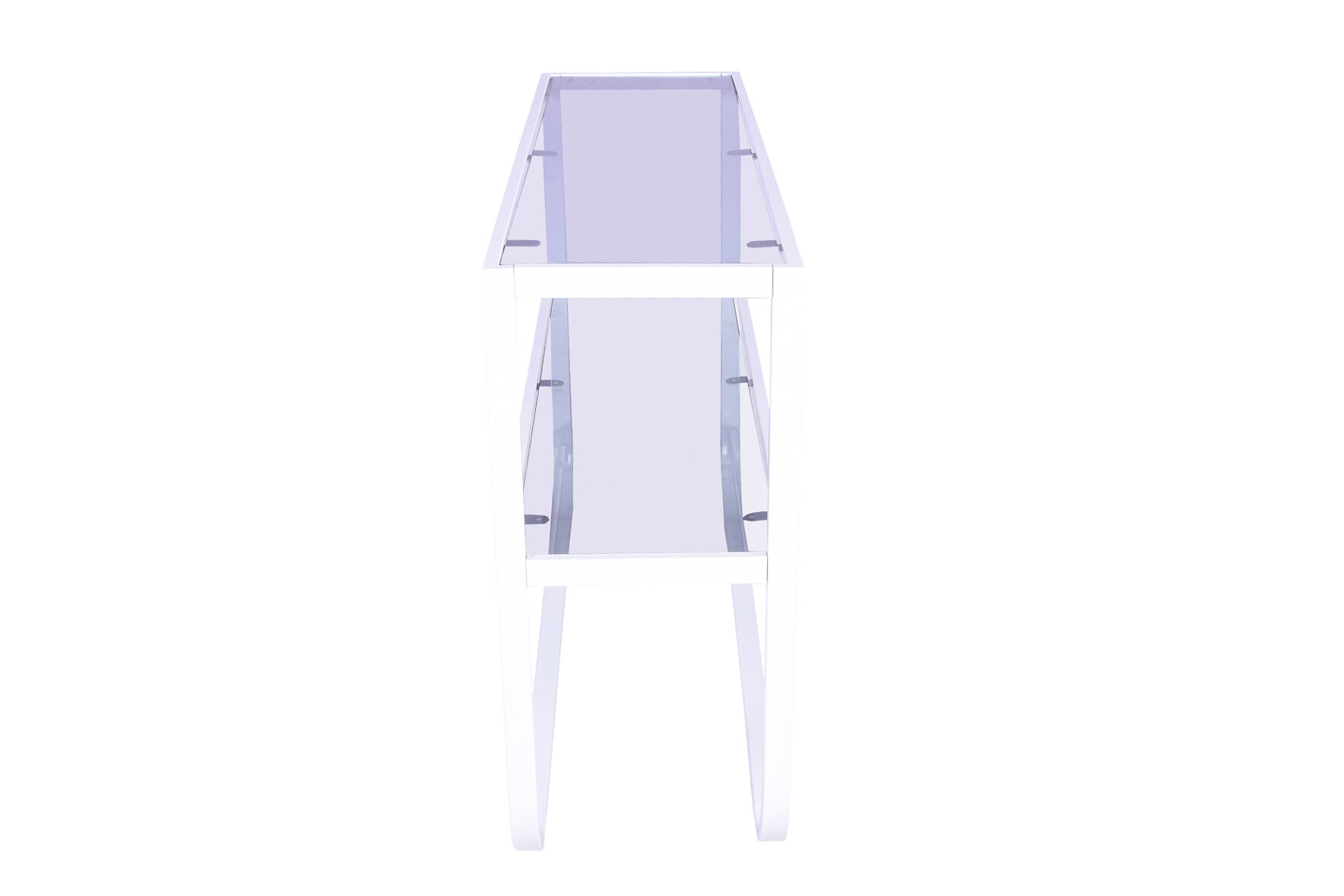 Détail du table d'appoint Rocker gris, blanc 110 x 30 cm