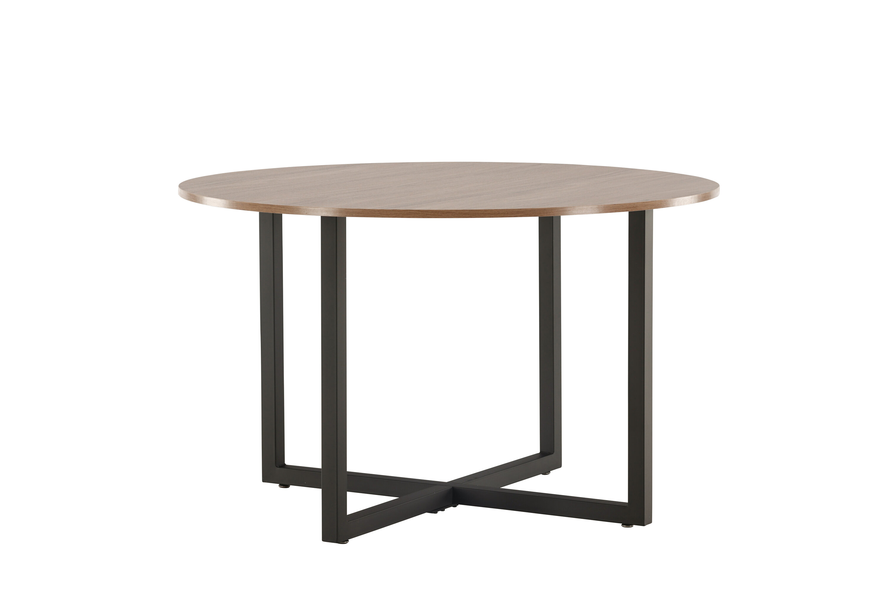 Durango table à manger ronde noir, noyer ⌀120 cm sur fond clair