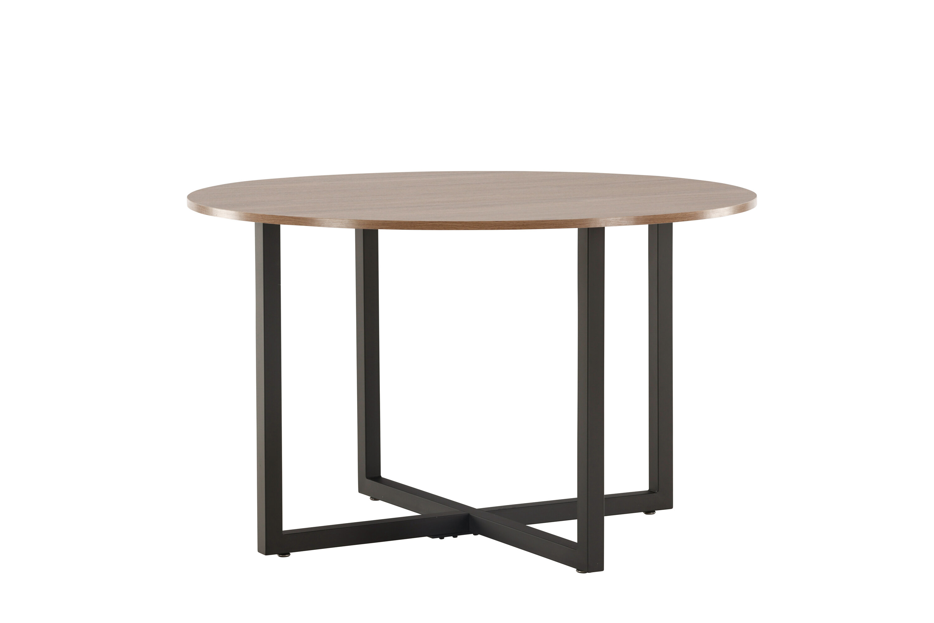 Durango table à manger ronde noir, noyer ⌀120 cm sur fond clair