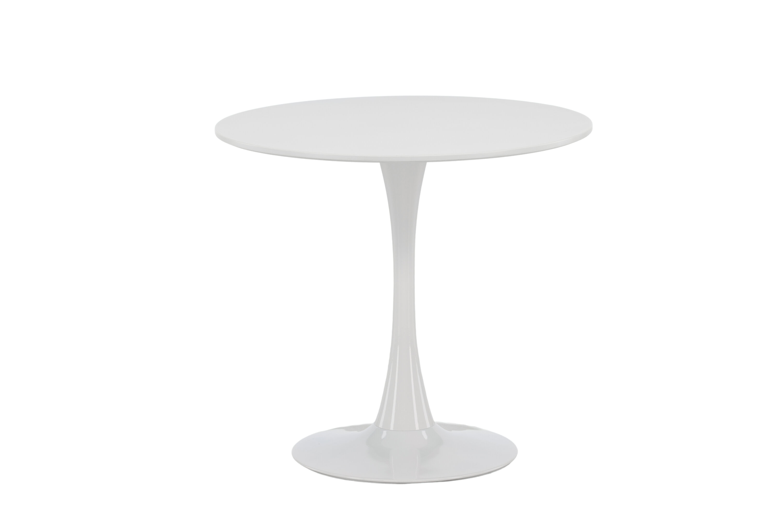 Hamden table à manger ronde blanc, gris clair ⌀80 cm sur fond clair