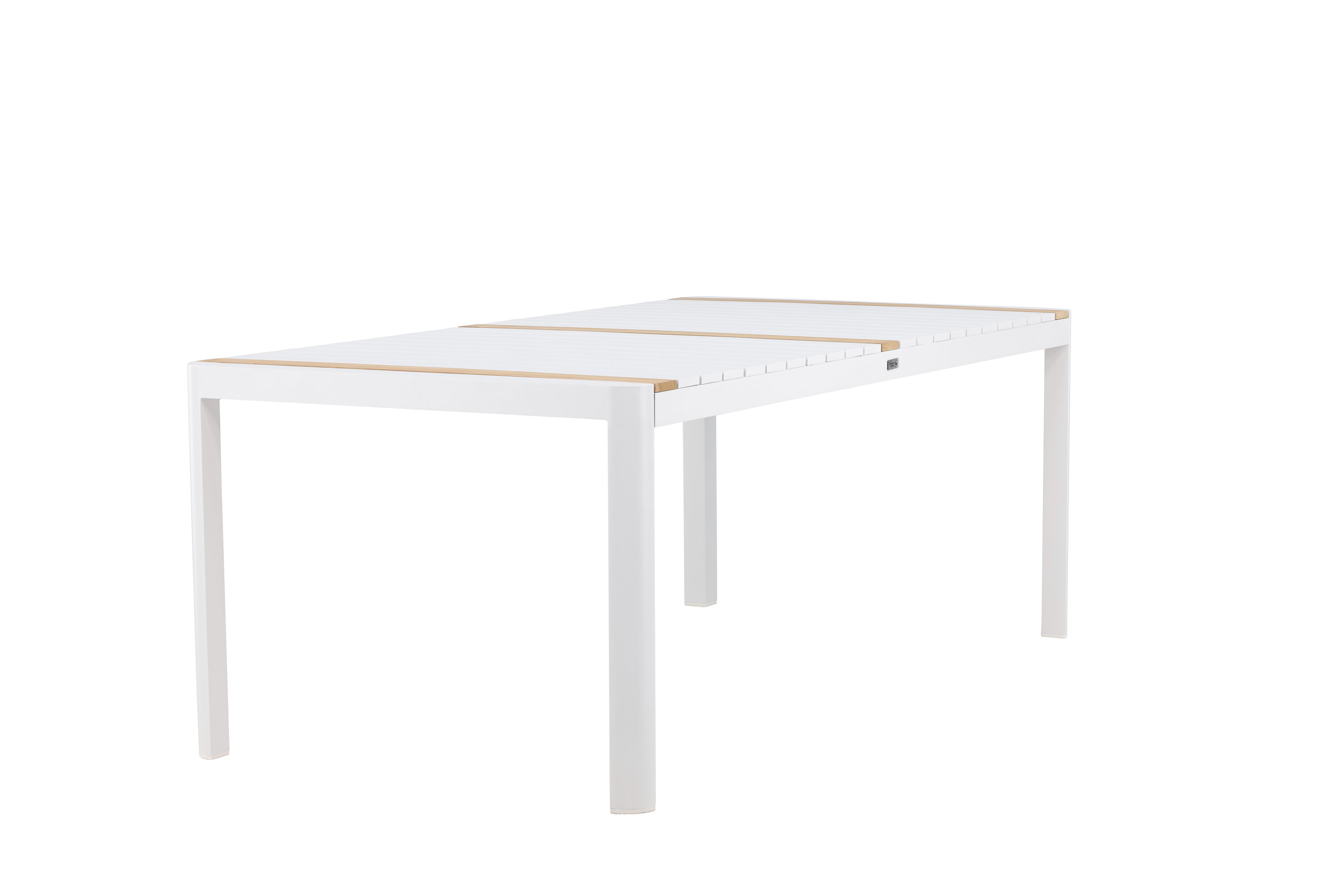 Togo table à manger rectangulaire blanc 200 x 100 cm sur fond clair
