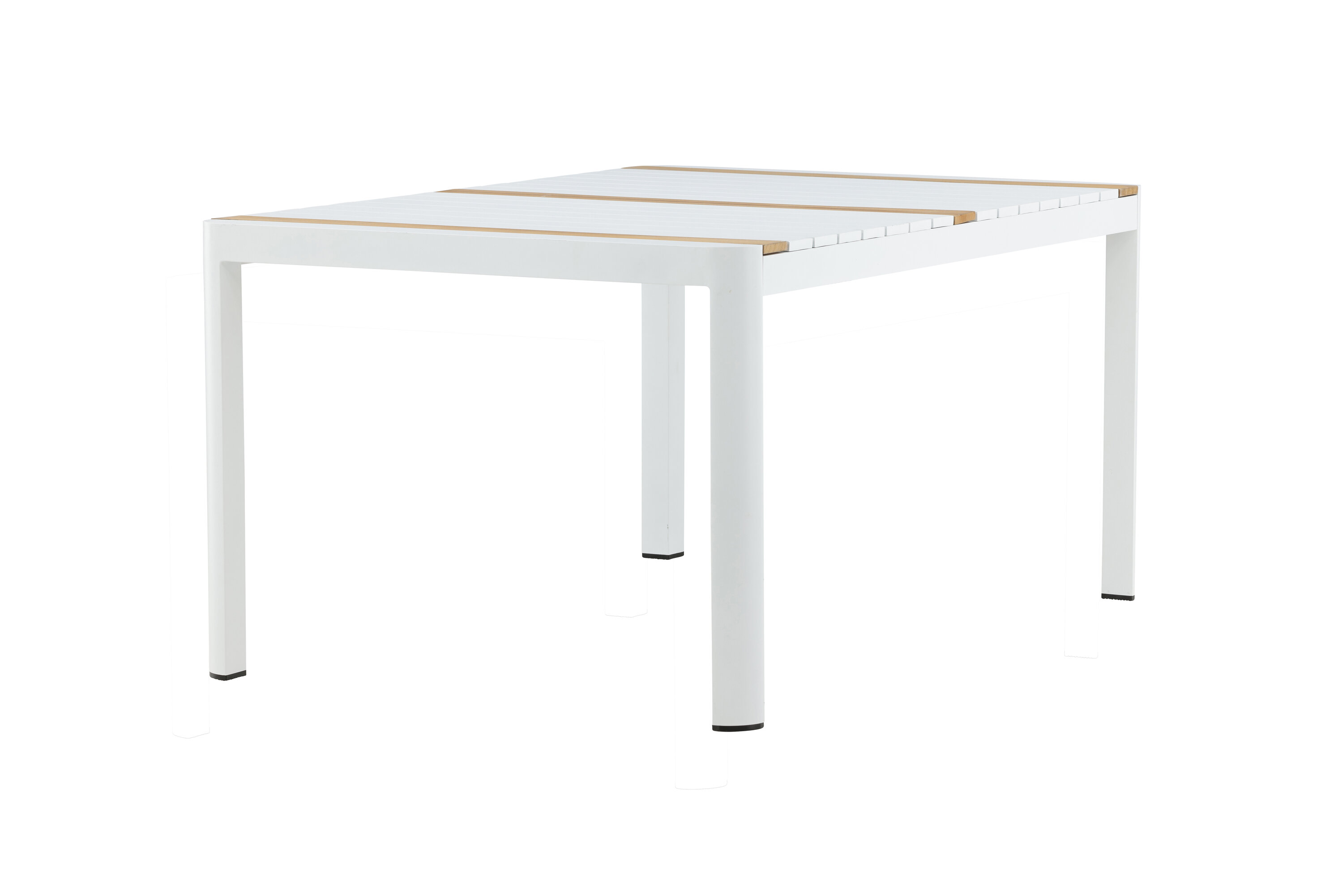 Togo table à manger rectangulaire blanc 150 x 90 cm sur fond clair