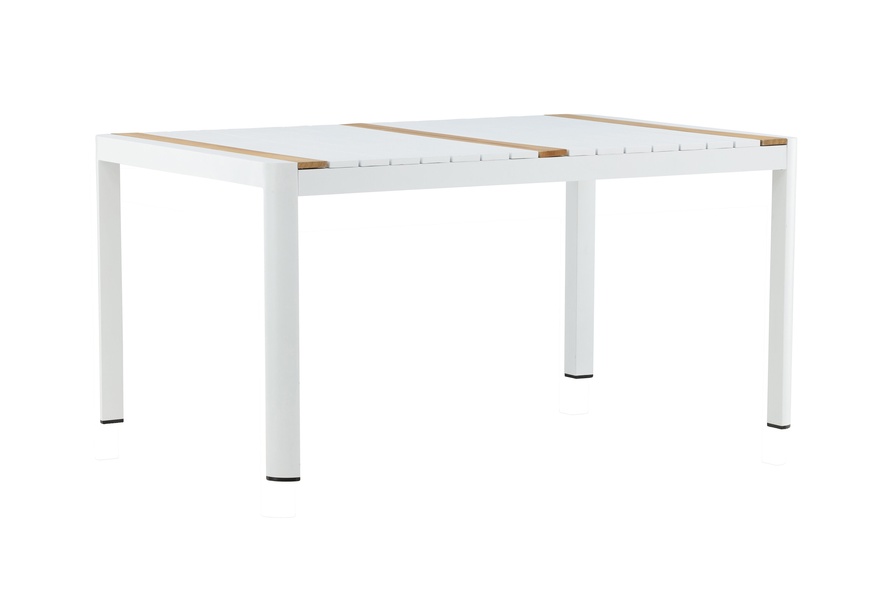 Togo table à manger rectangulaire blanc 150 x 90 cm sur fond clair