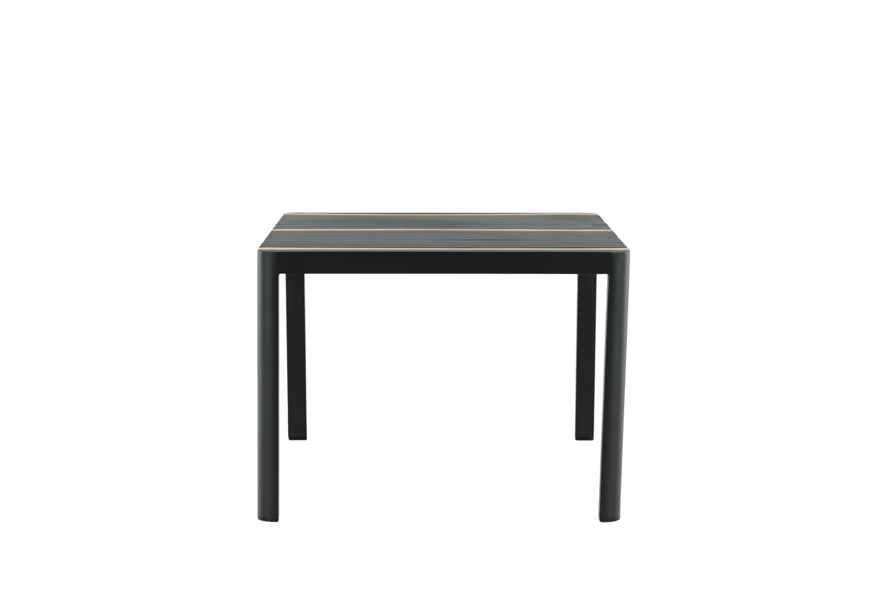 Togo table à manger rectangulaire noir 150 x 90 cm sur fond clair