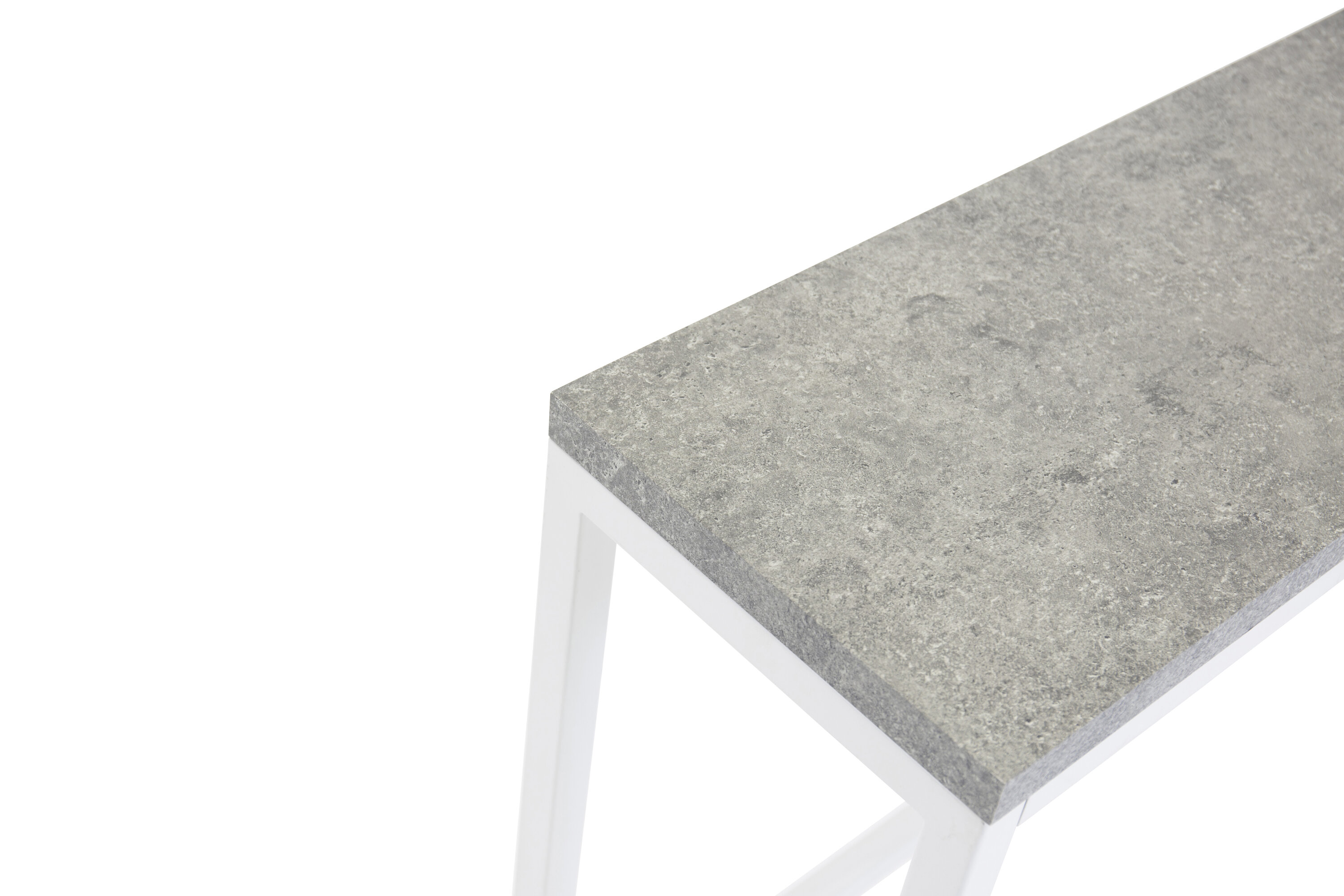 Détail du table d'appoint Rise blanc, gris 110 x 30 cm