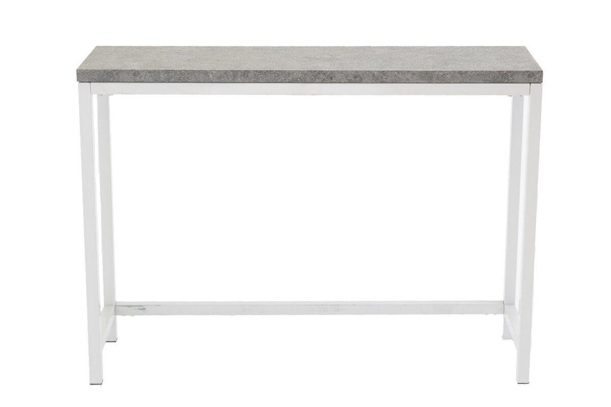 Détail du table d'appoint Rise blanc, gris 110 x 30 cm