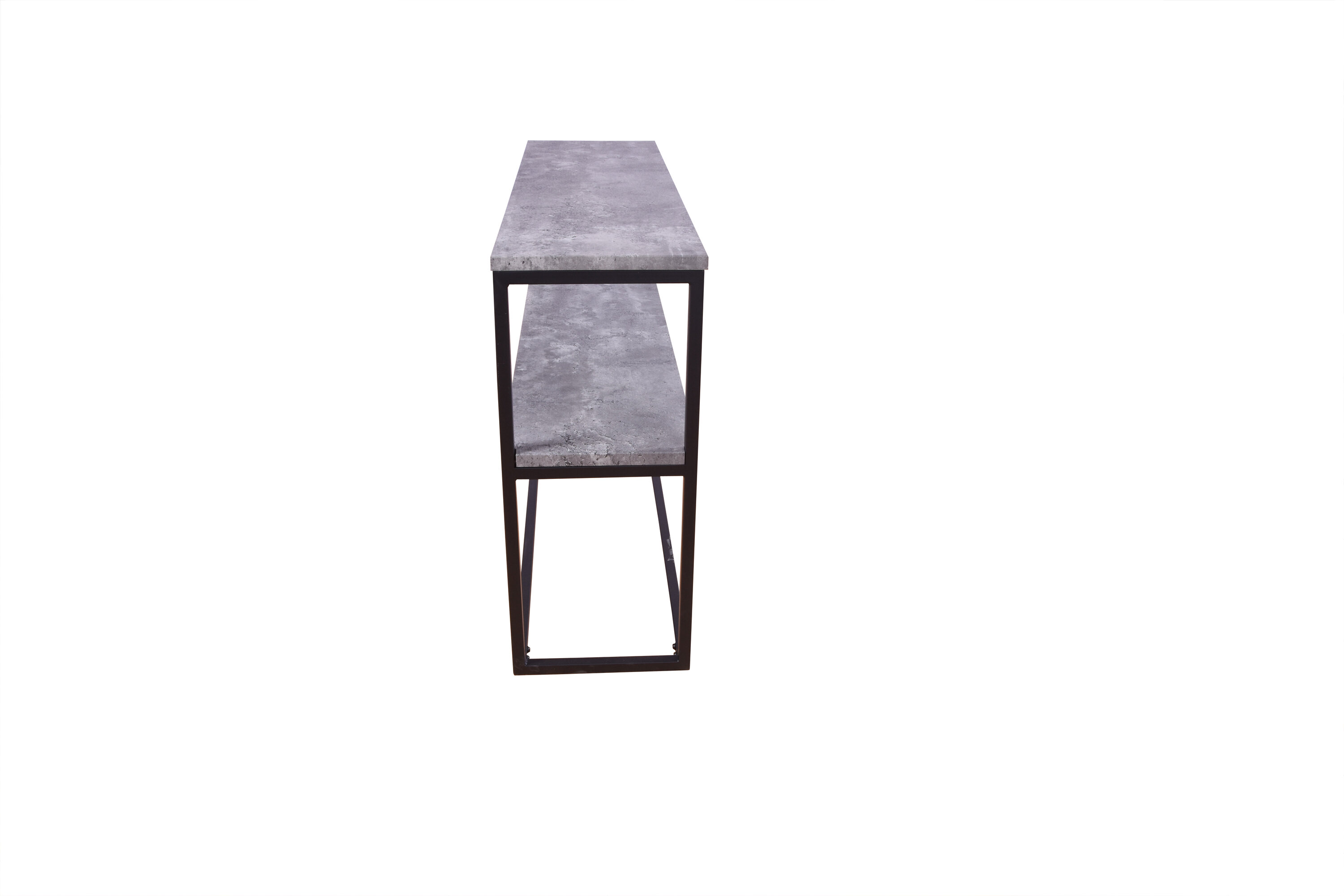 Détail du table d'appoint Rise noir, gris 110 x 30 cm