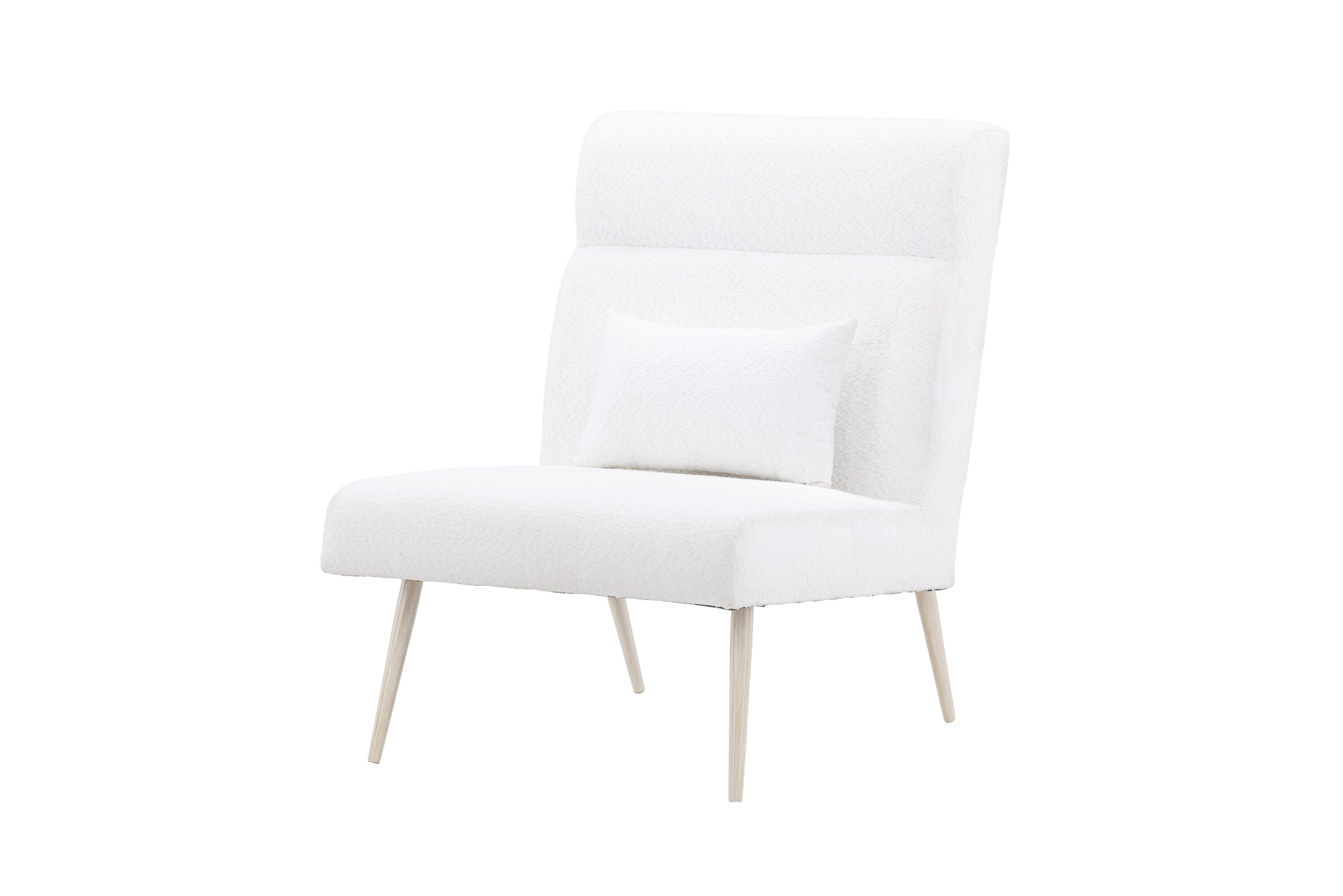 Bloom fauteuil blanchi, blanc 89 x 95 x 70 cm sur fond clair