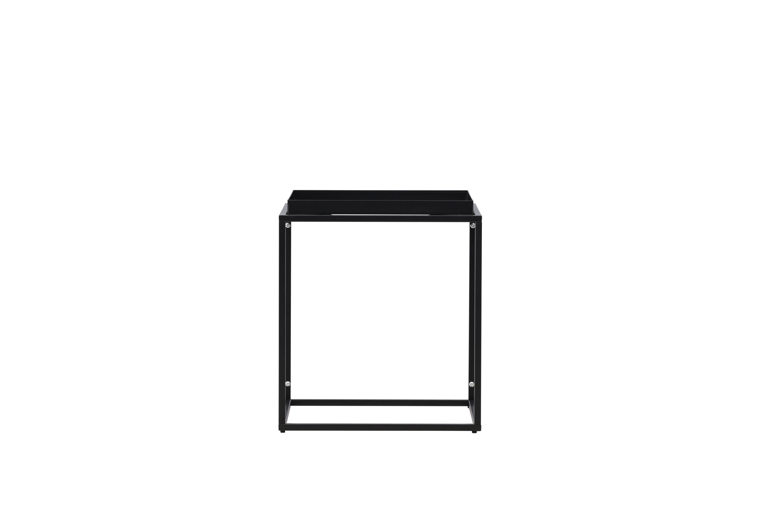 Porto table d'appoint noir 45 x 45 cm sur fond clair