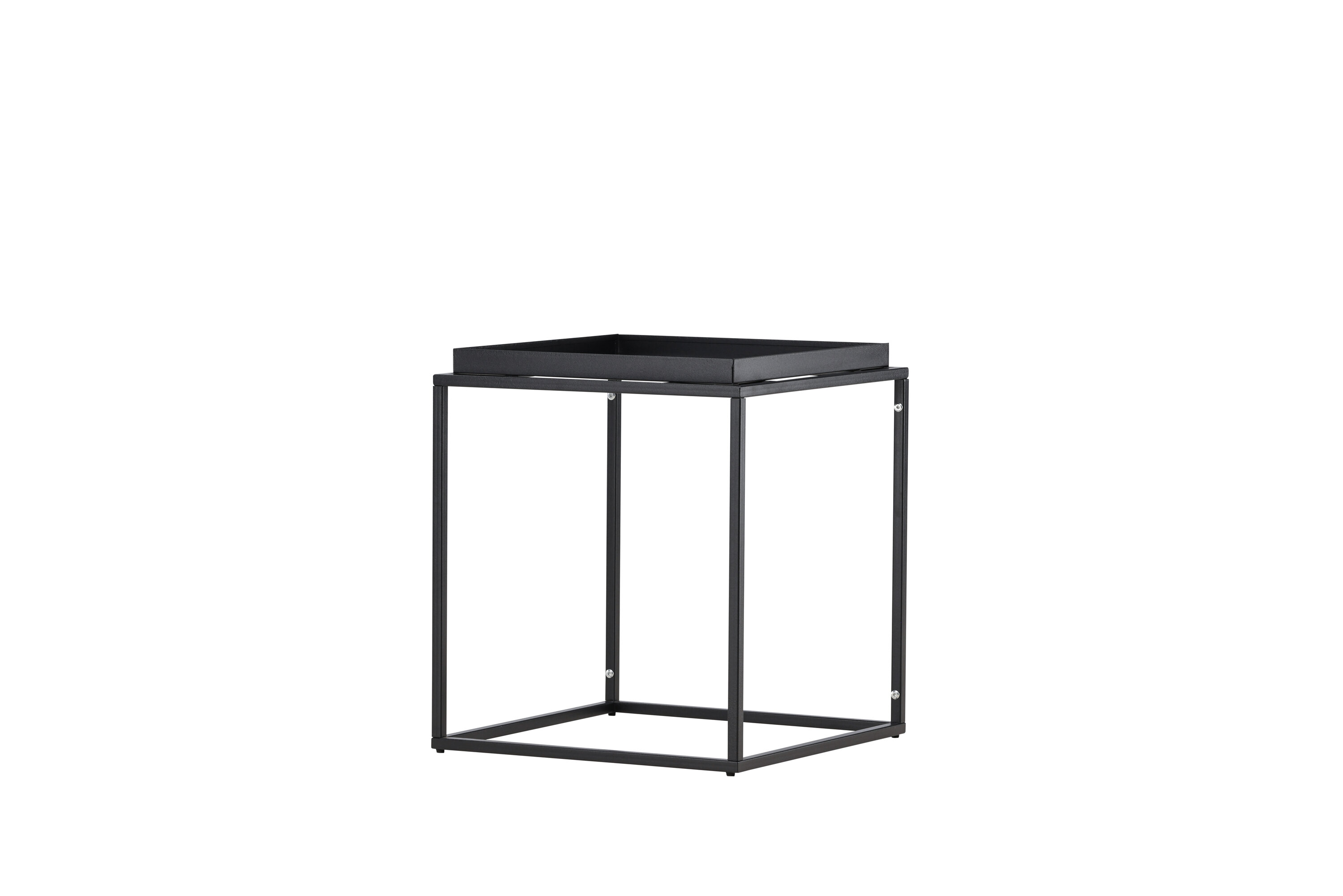 Porto table d'appoint noir 45 x 45 cm sur fond clair