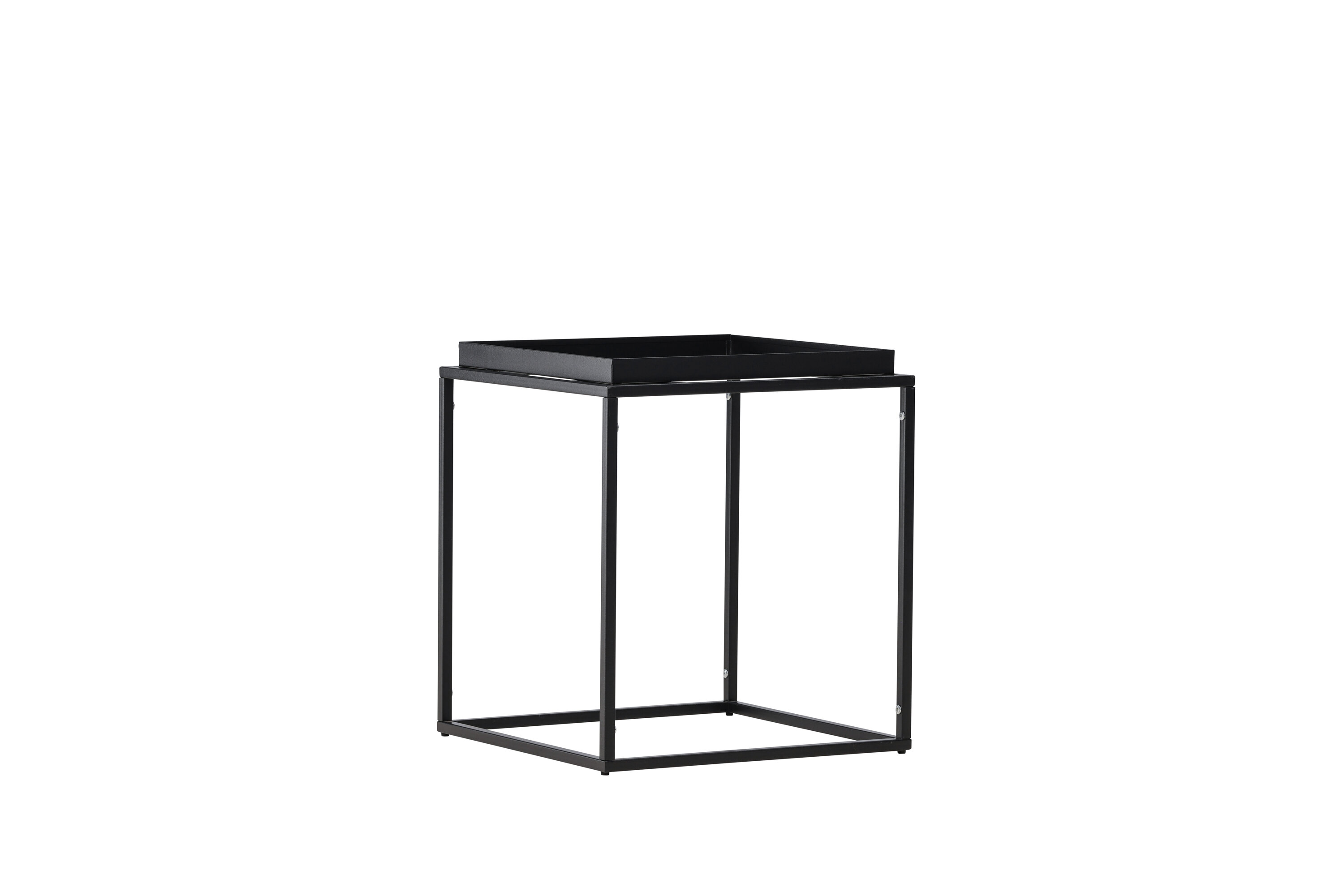Porto table d'appoint noir 45 x 45 cm sur fond clair