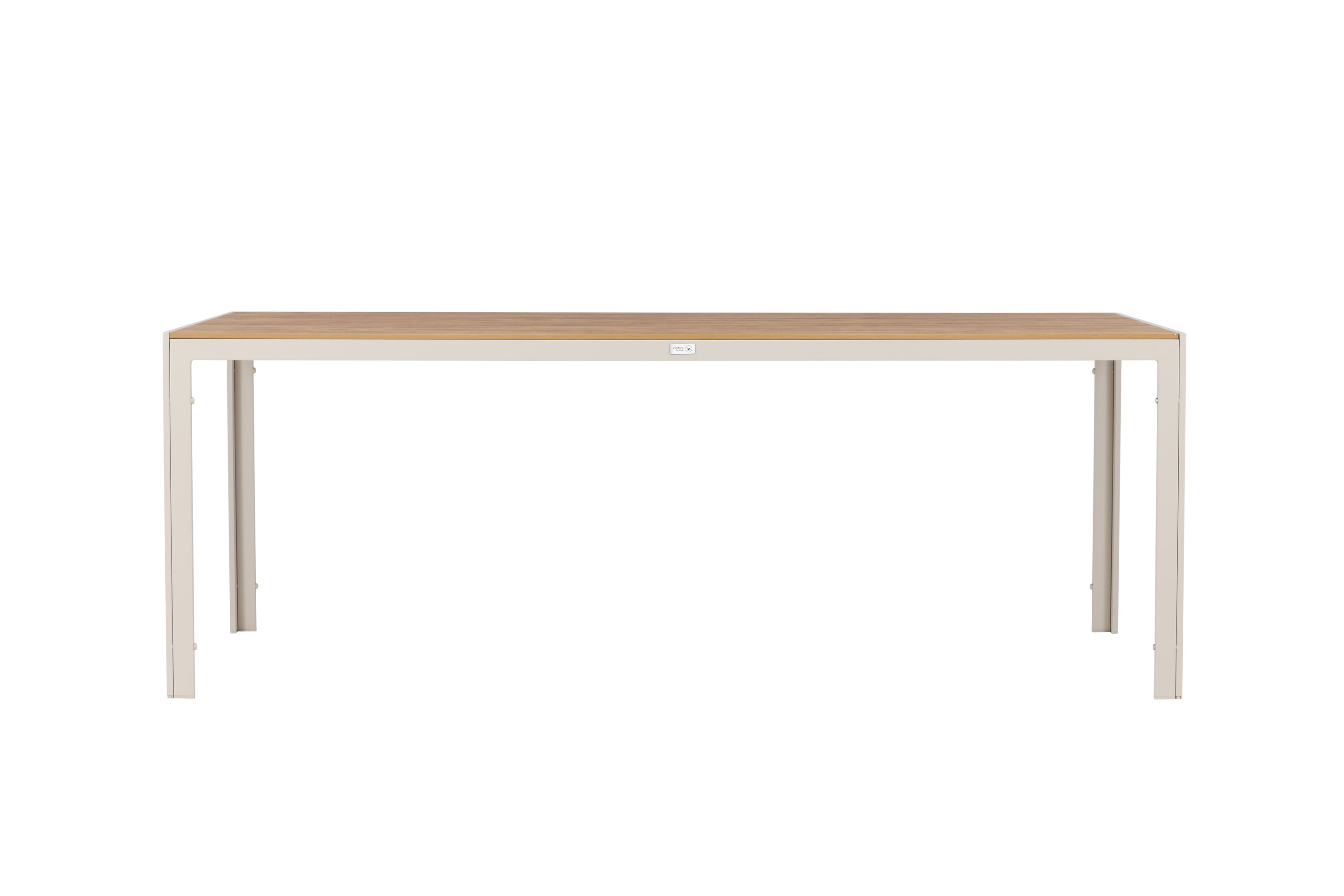 Break table à manger rectangulaire beige 205 x 90 cm sur fond clair