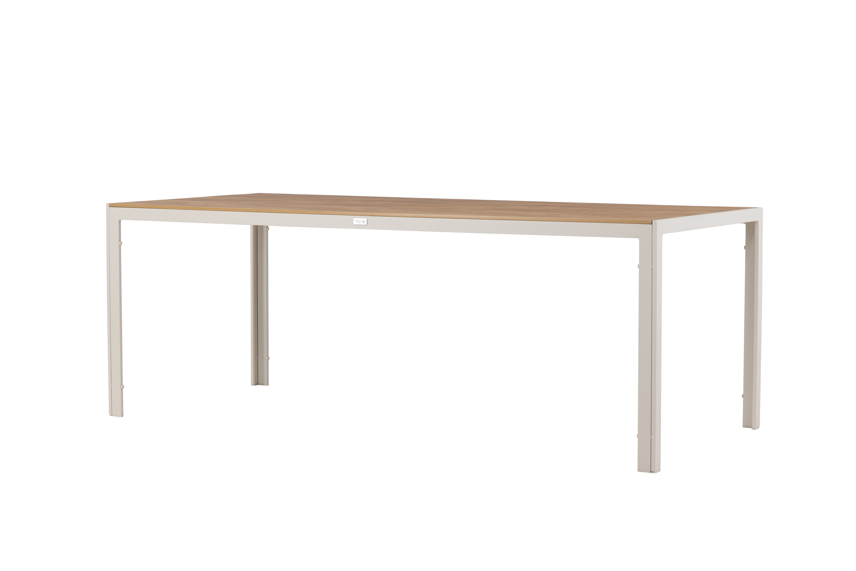 Break table à manger rectangulaire beige 205 x 90 cm sur fond clair