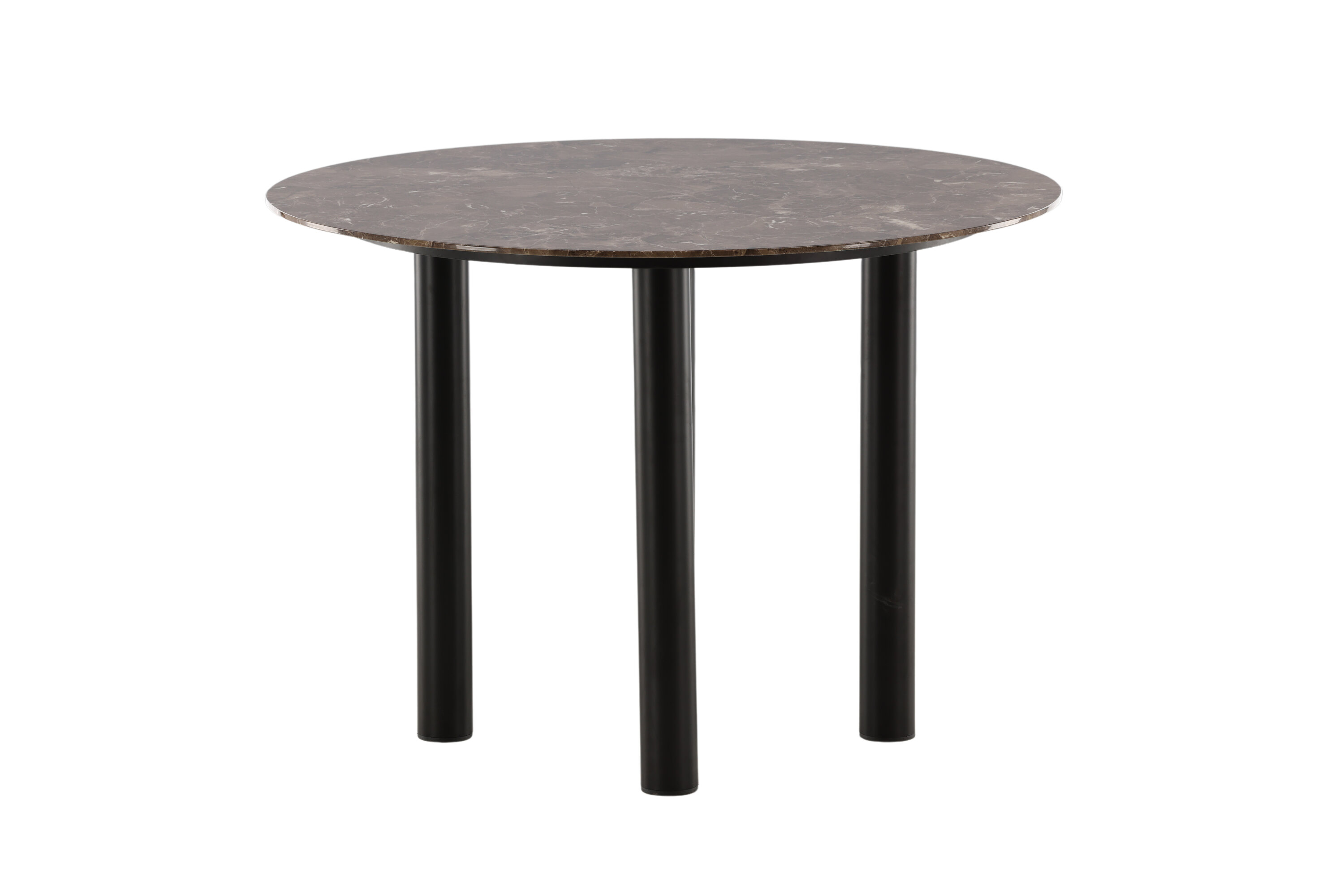 Havsten table à manger ronde noir, marron ⌀106 cm sur fond clair